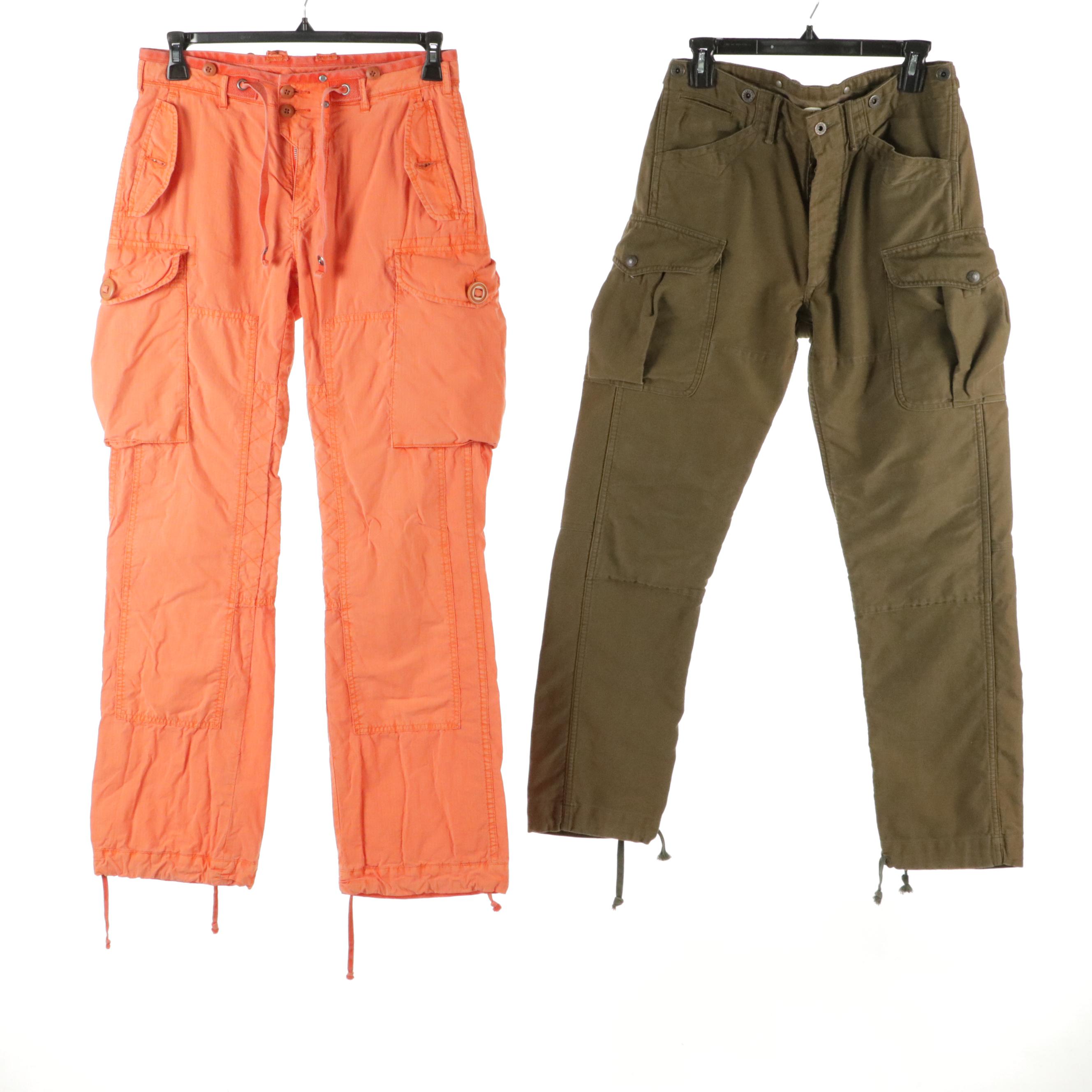 Men's Ralph Lauren Nylon and Cotton Multi Pocket Cargo Pants and Trousers