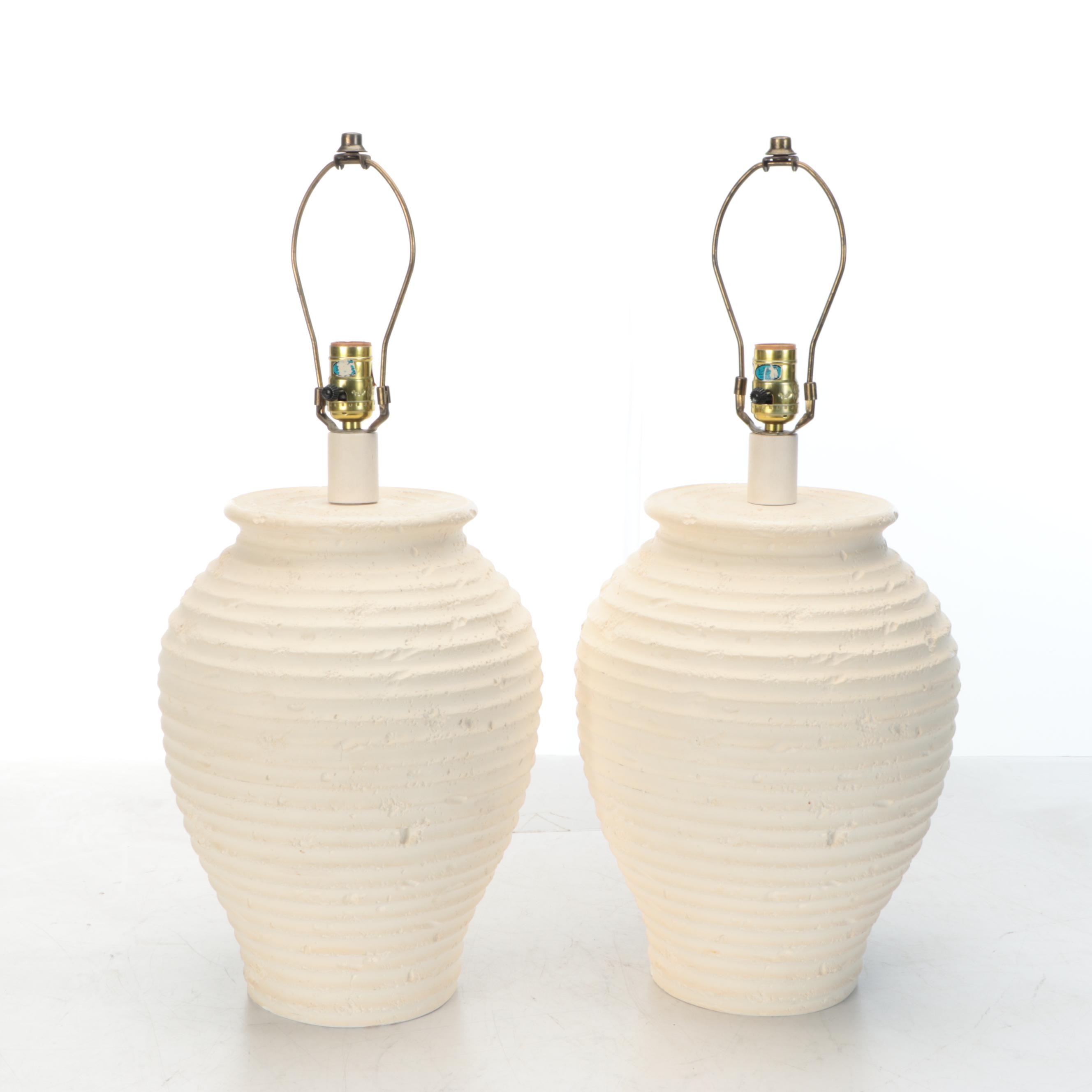 California Modern Style Plaster Table Lamps