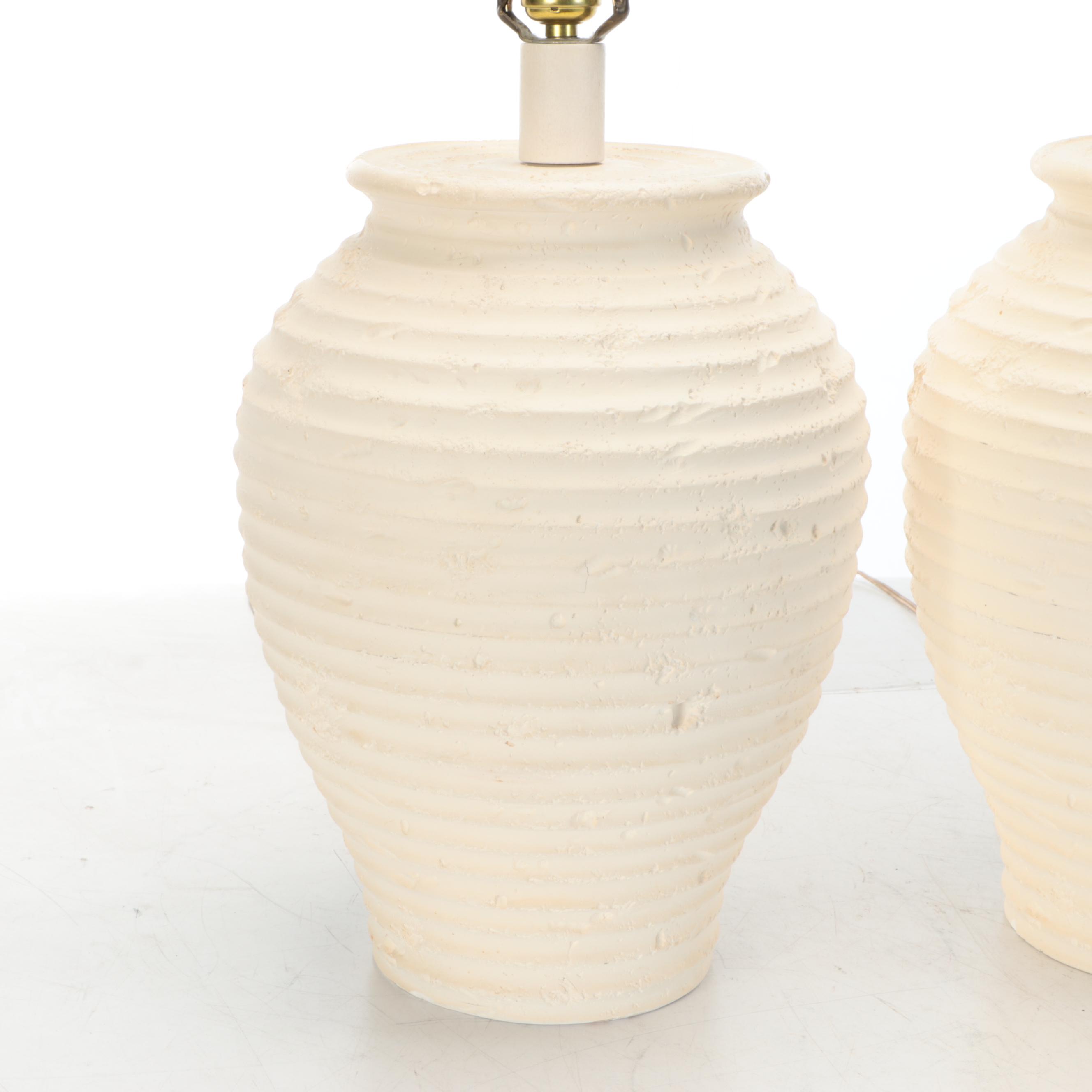 California Modern Style Plaster Table Lamps