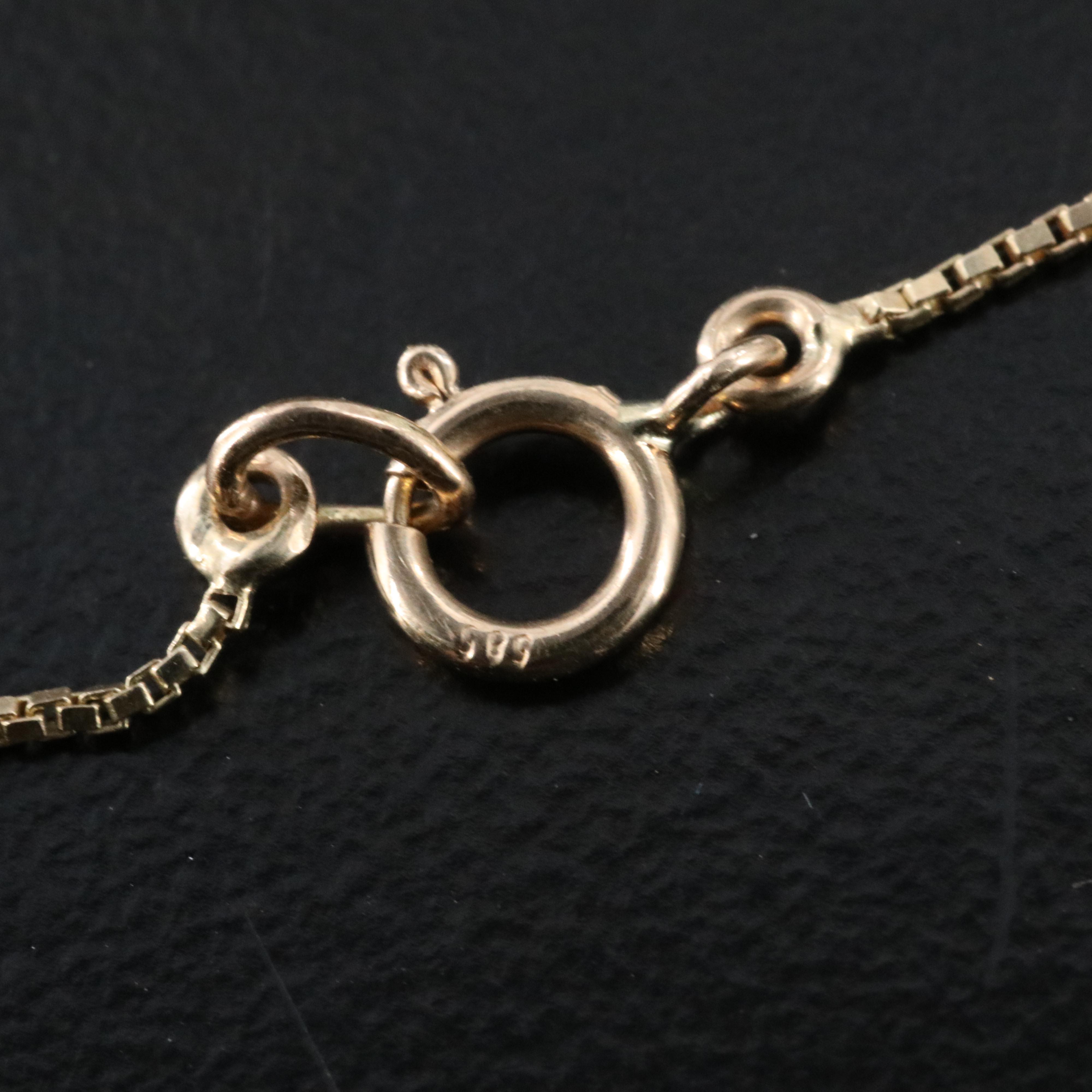 14K Ruby and Diamond Pendant Necklace