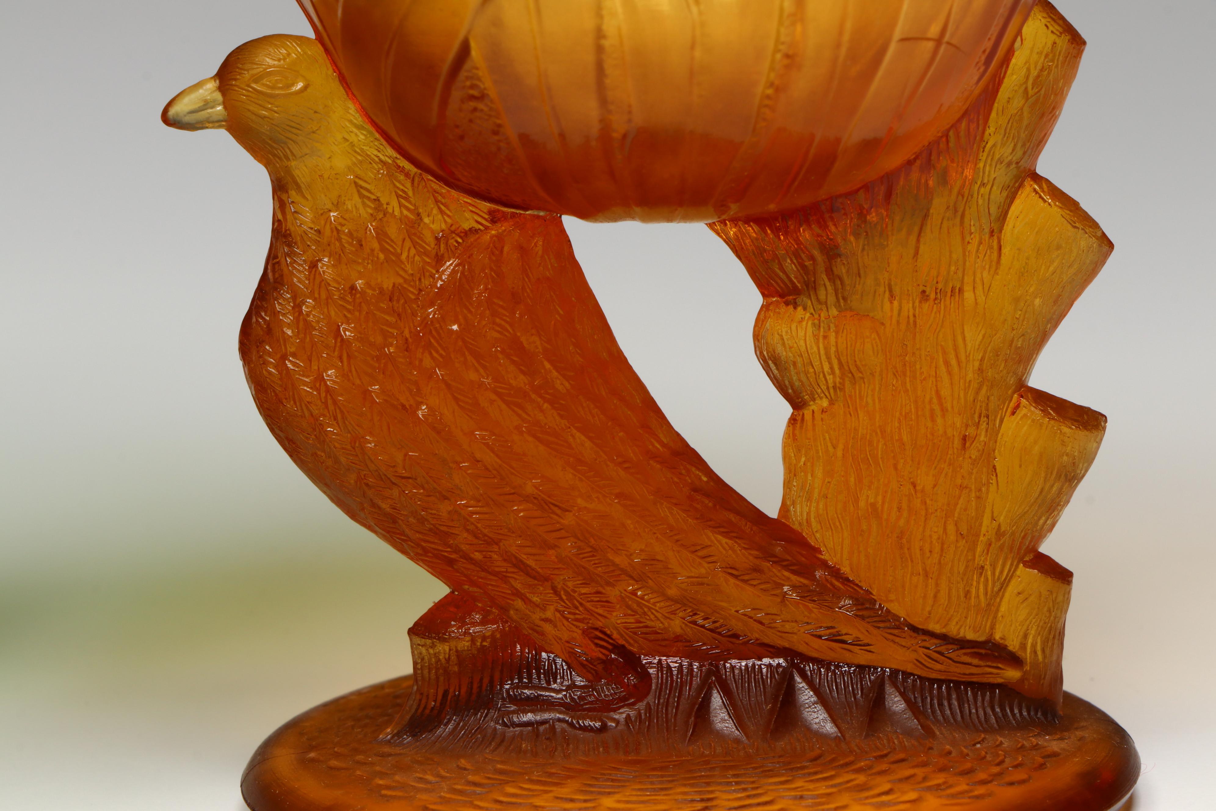 Fenton Marigold "Holly" Glass Bowl with Other American Glass Table Accessories