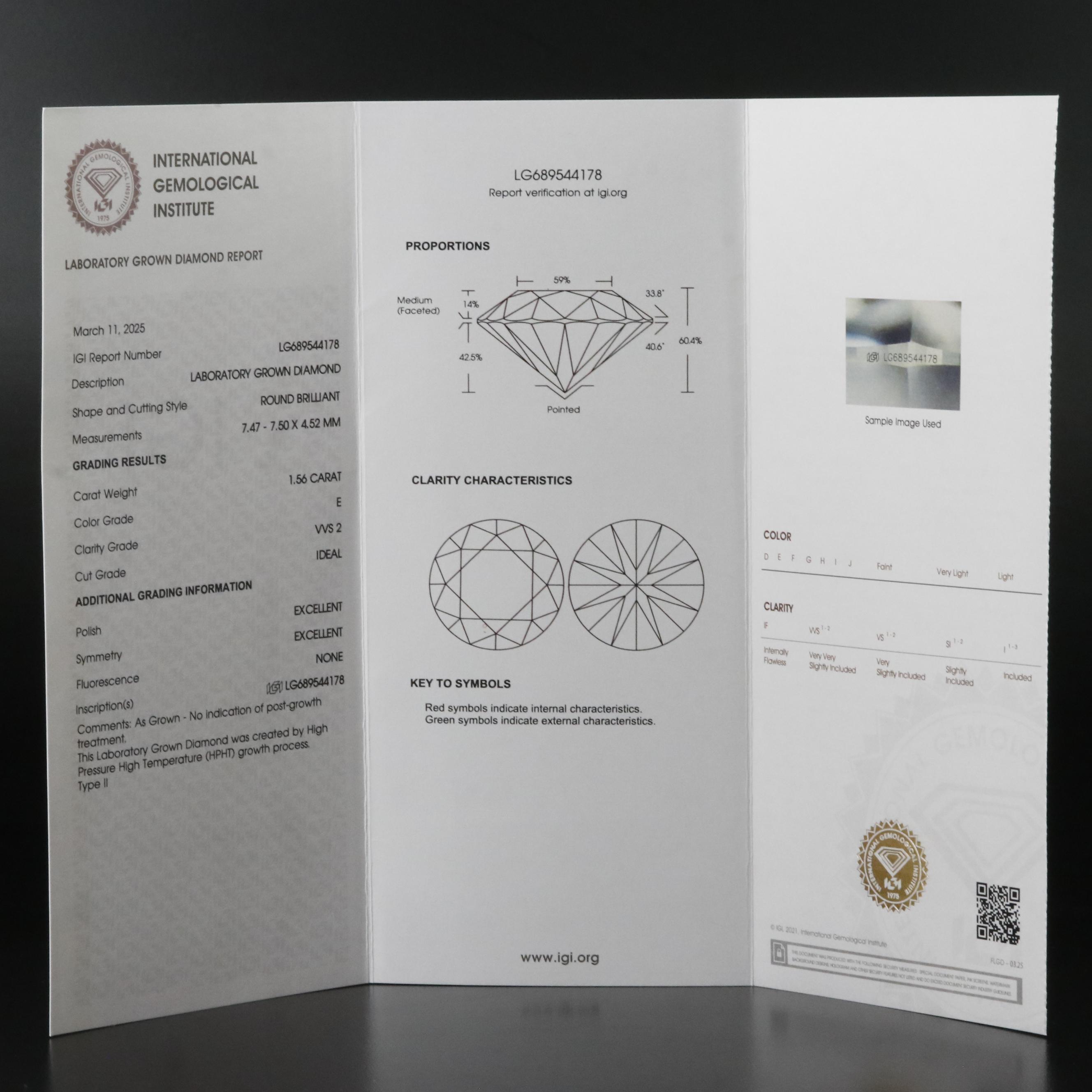 Platinum 3.12 CTW Lab Grown Diamond Stud Earrings with IGI Reports