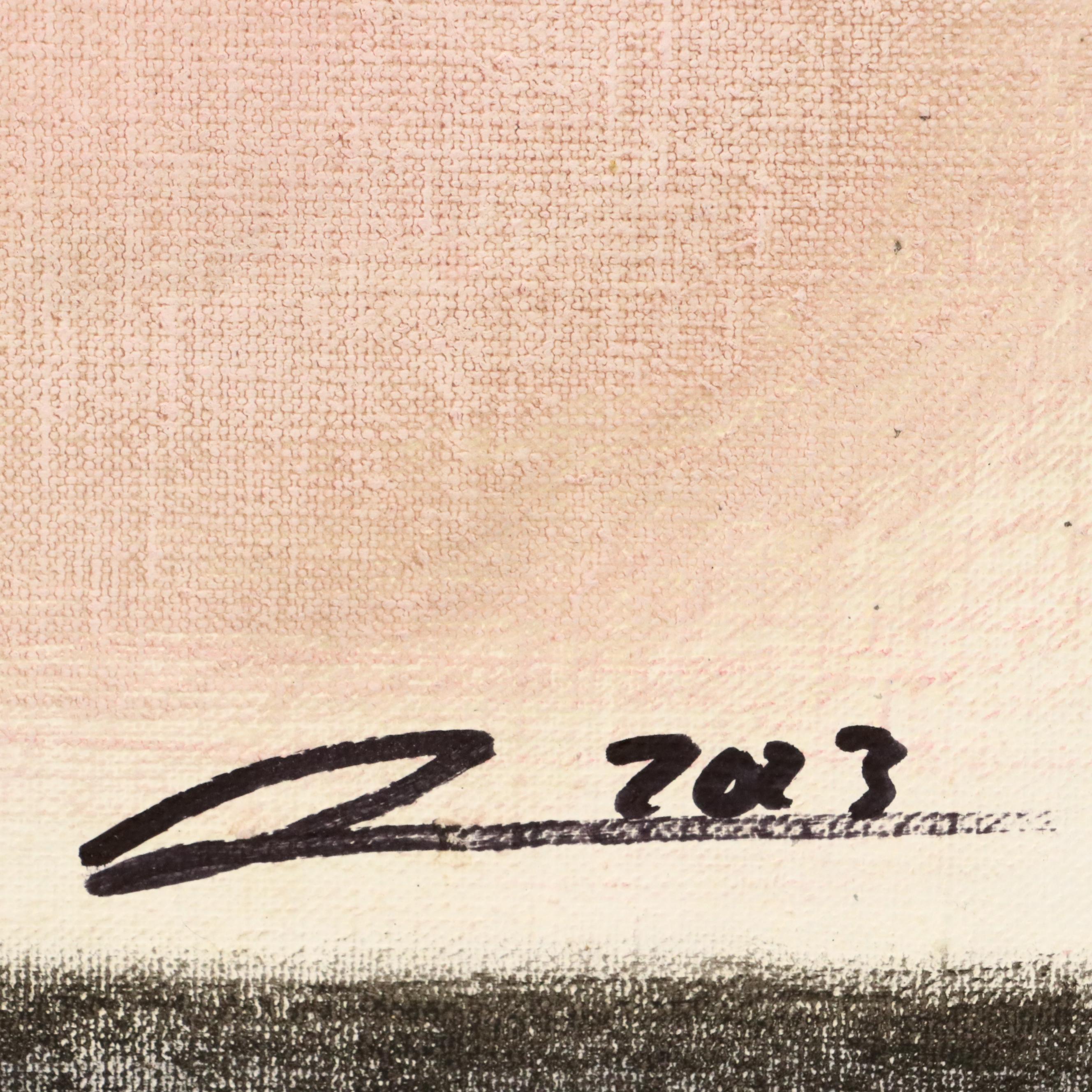 David Applegate Abstract Expressionistic Acrylic Painting, 2023