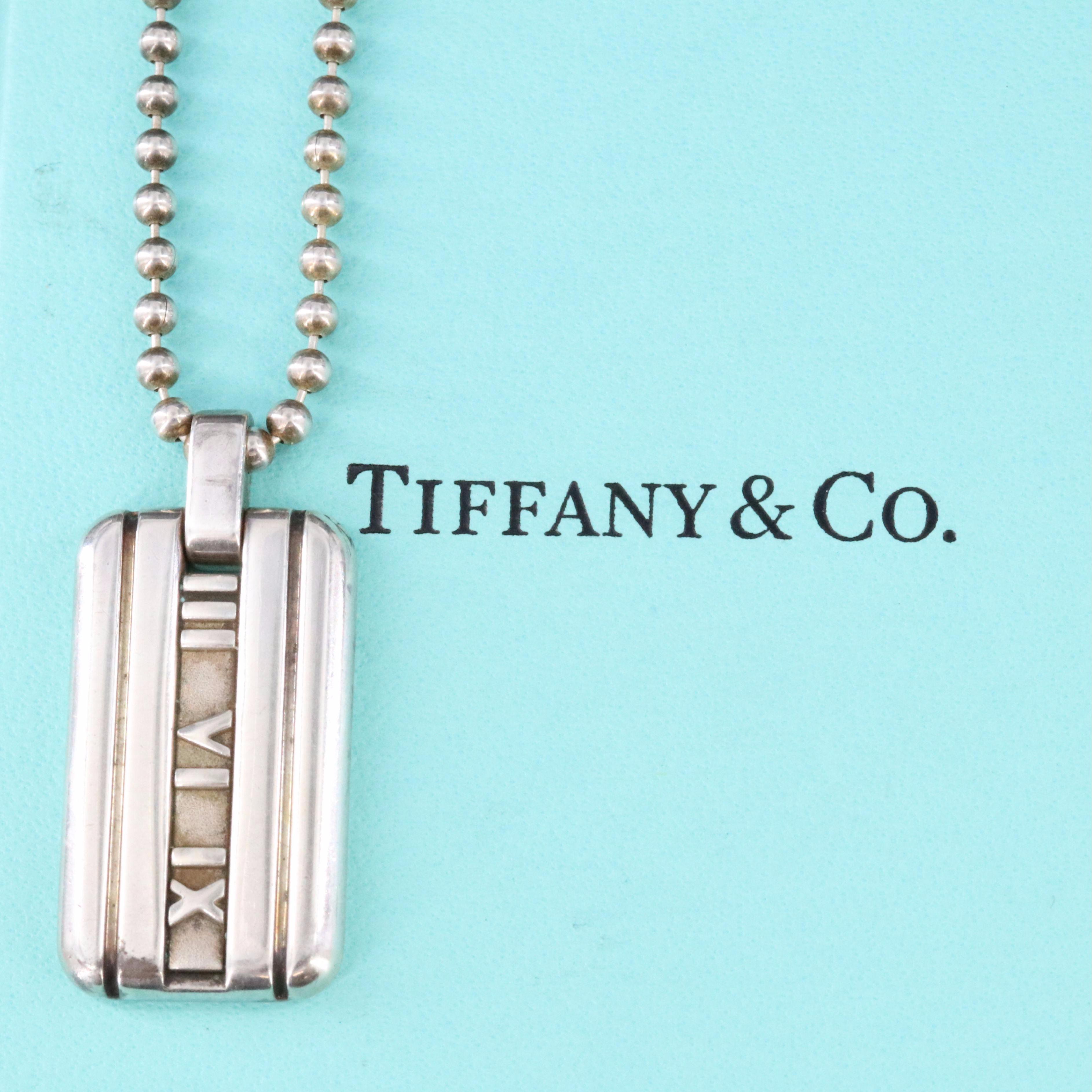 Tiffany & Co. Atlas Sterling Pendant Necklace