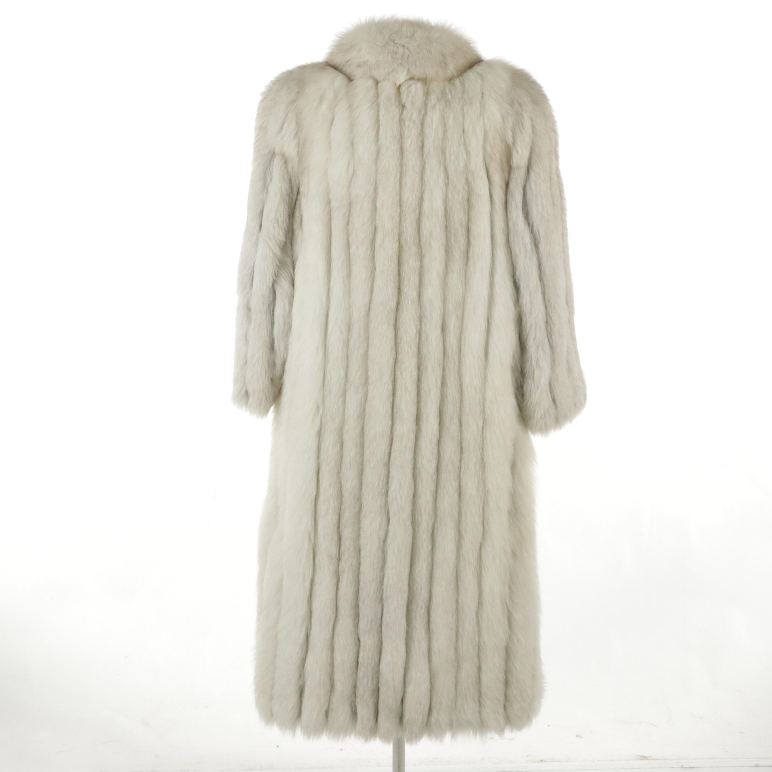 Evans Blue Fox Fur Coat from Lazarus
