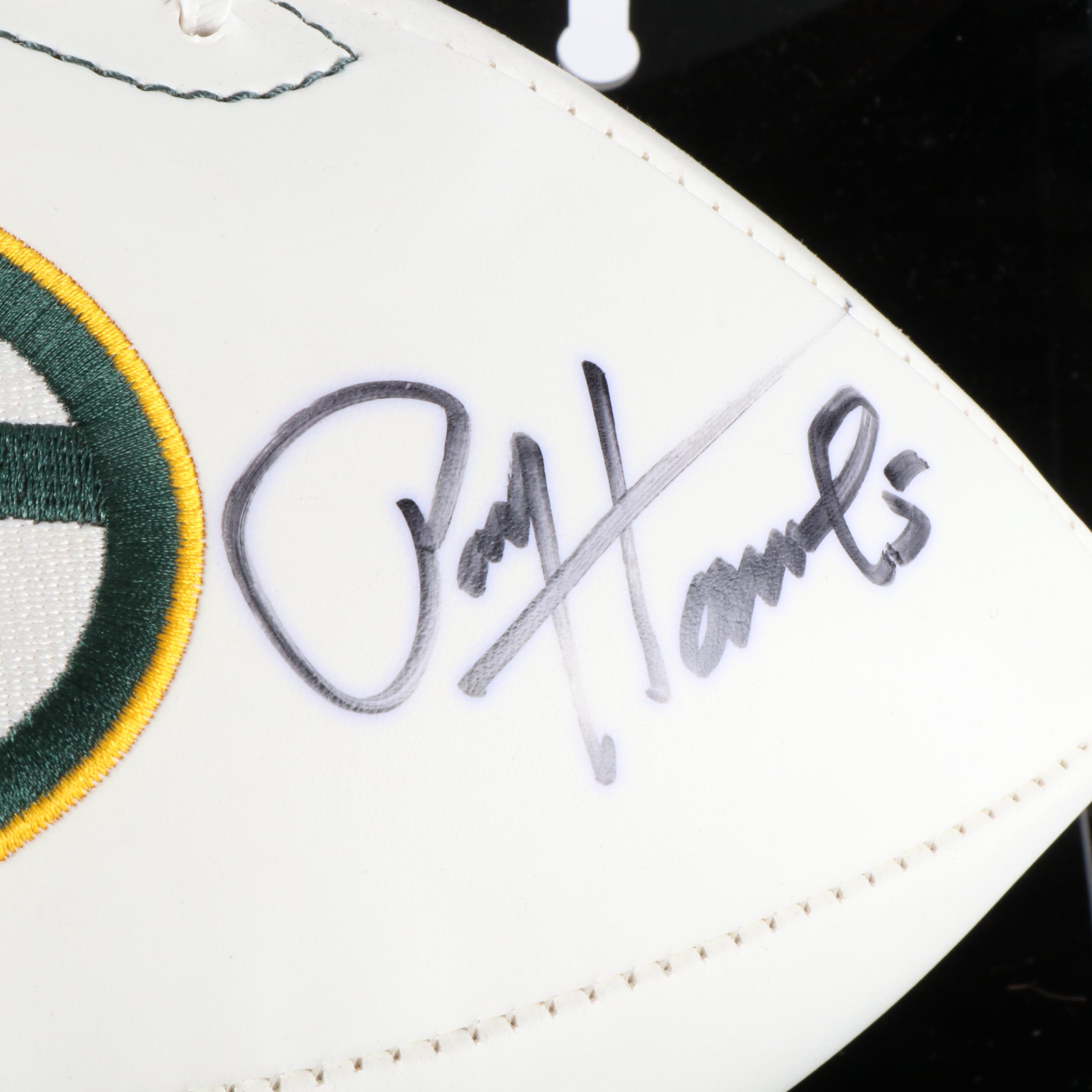 Paul Hornung Signed Green Bay Packers Football with Display