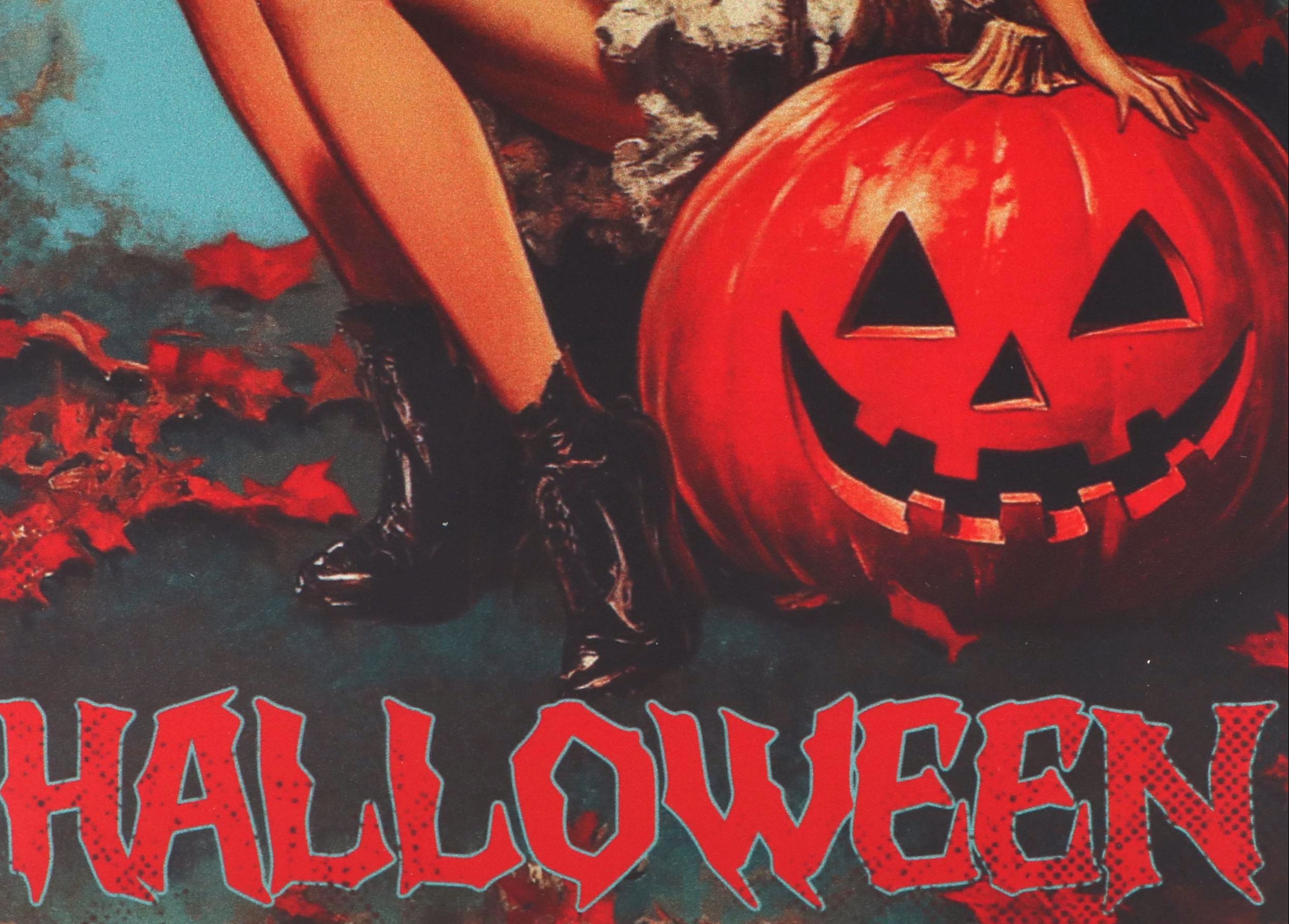 Halloween Cute Witch and Jack-o'-Lantern Transfer-Print Panel