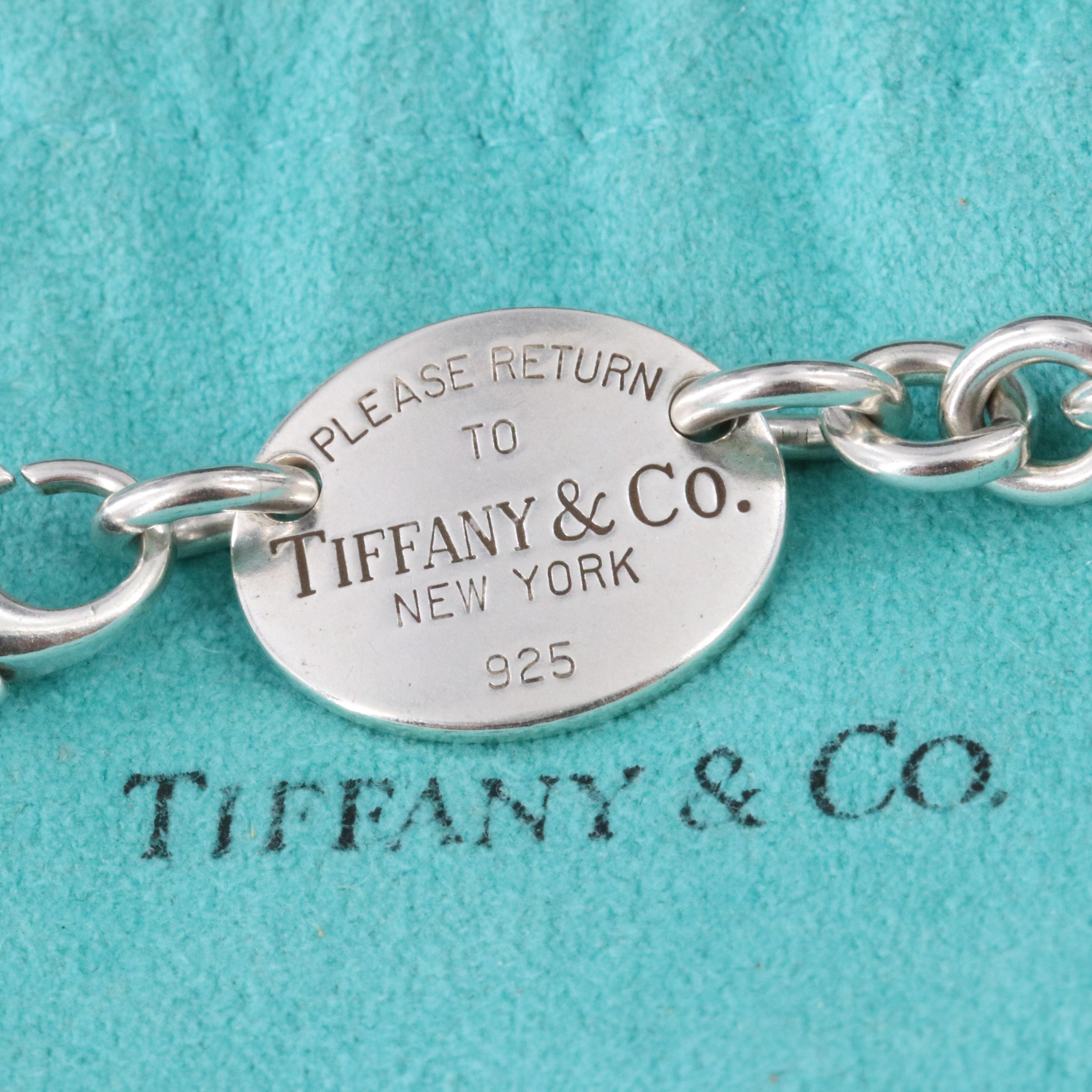 Tiffany & Co. Return to Tiffany Sterling Oval Tag Necklace