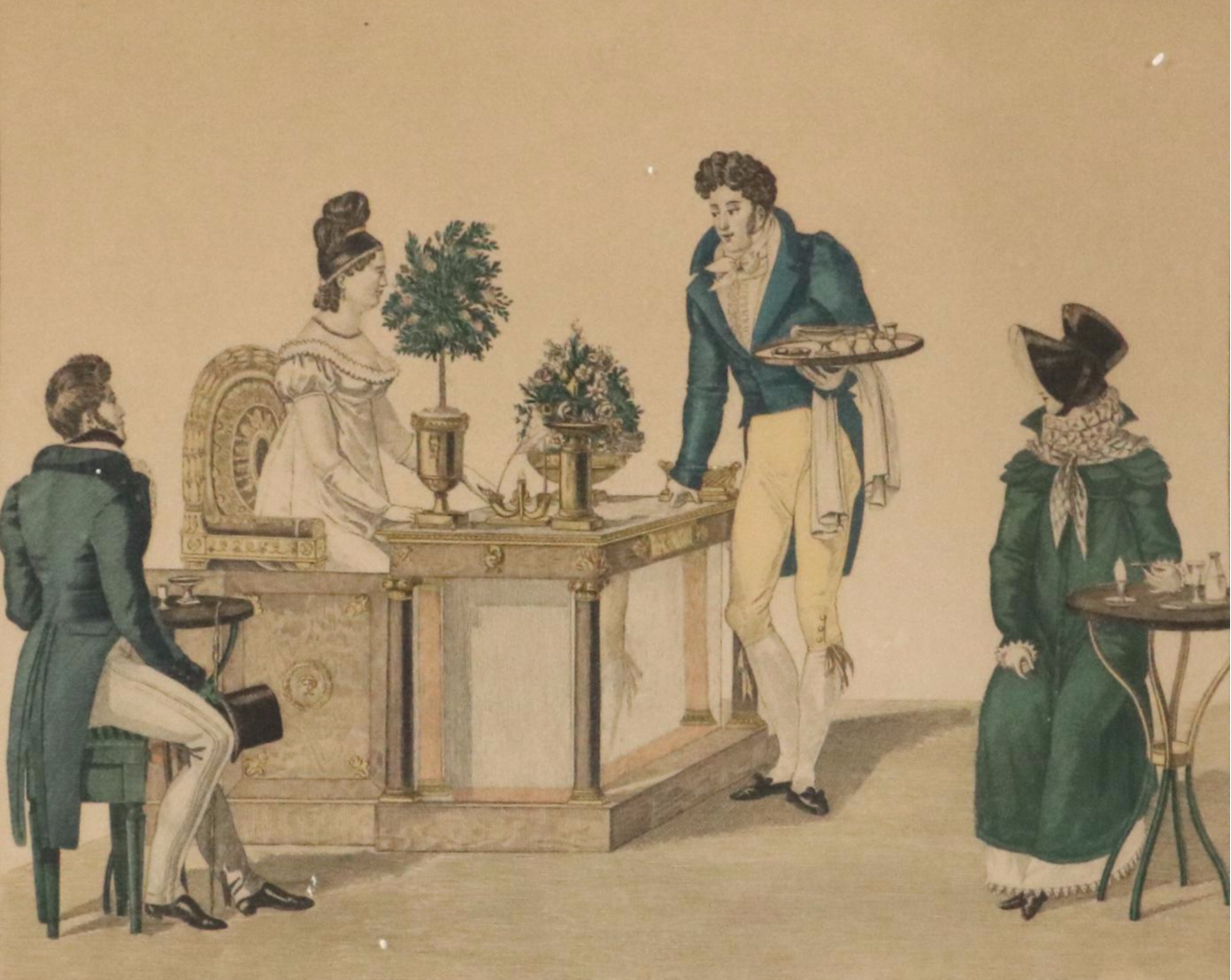 Pierre La Mésangère Engraving "La Belle Limonadière," Early 19th Century