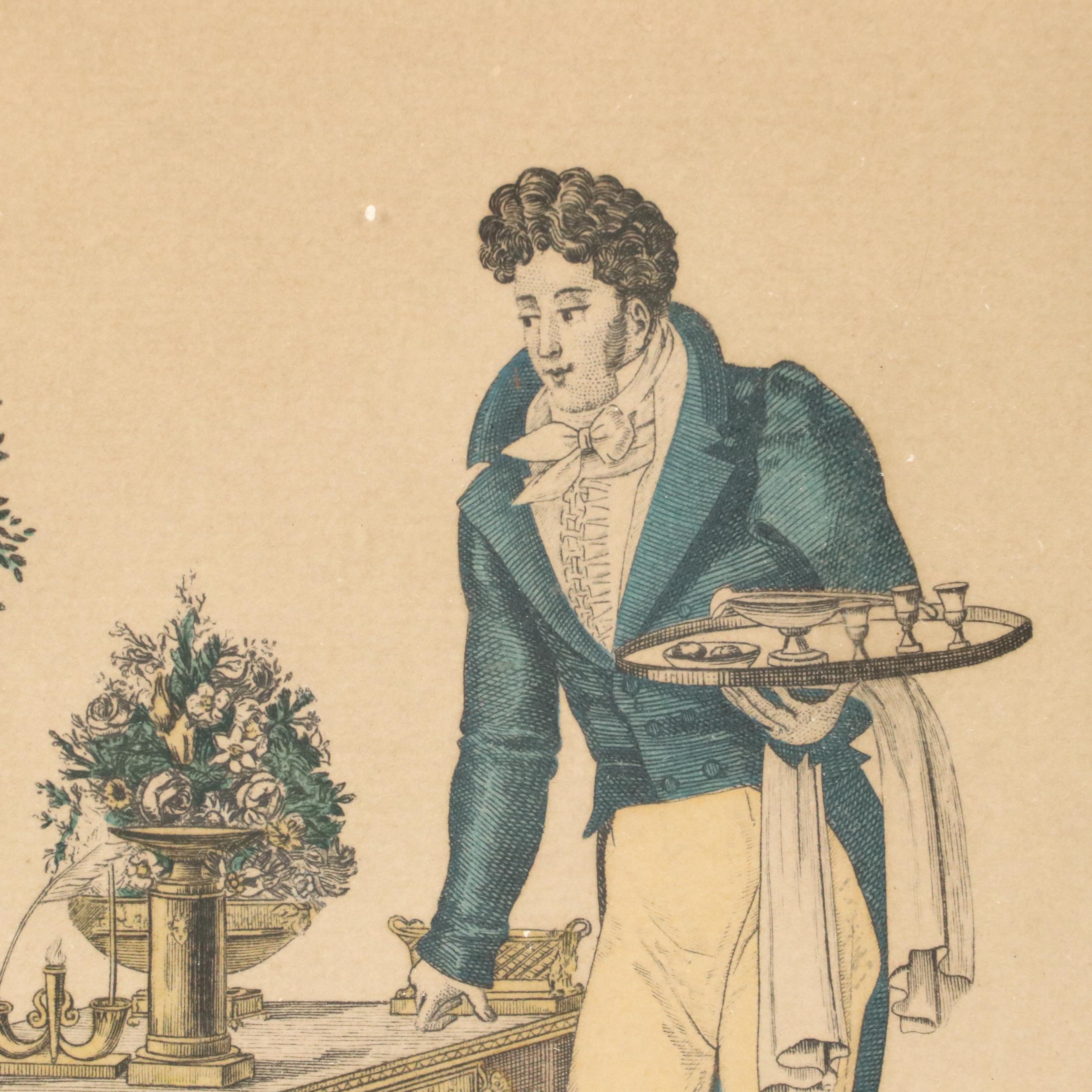 Pierre La Mésangère Engraving "La Belle Limonadière," Early 19th Century