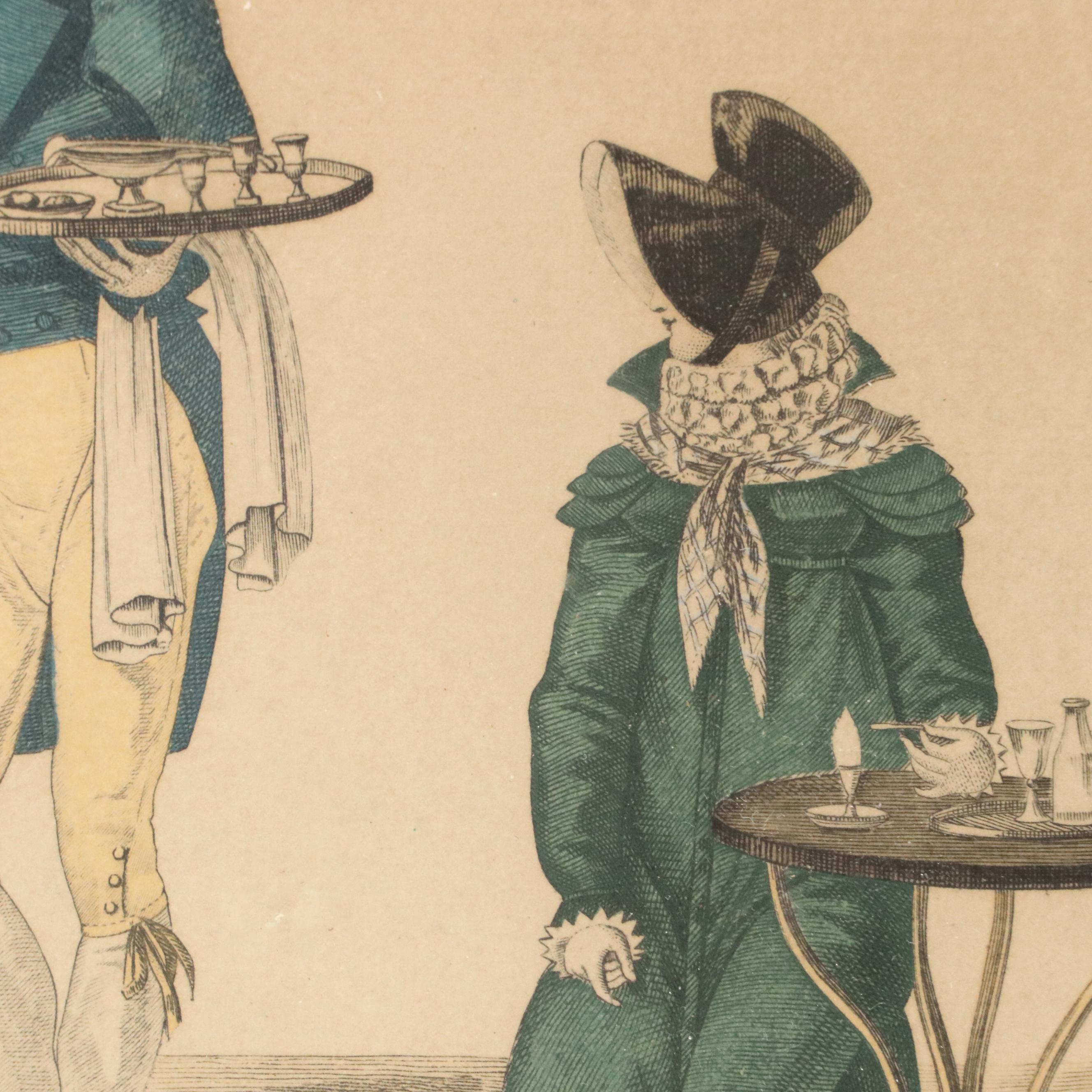 Pierre La Mésangère Engraving "La Belle Limonadière," Early 19th Century