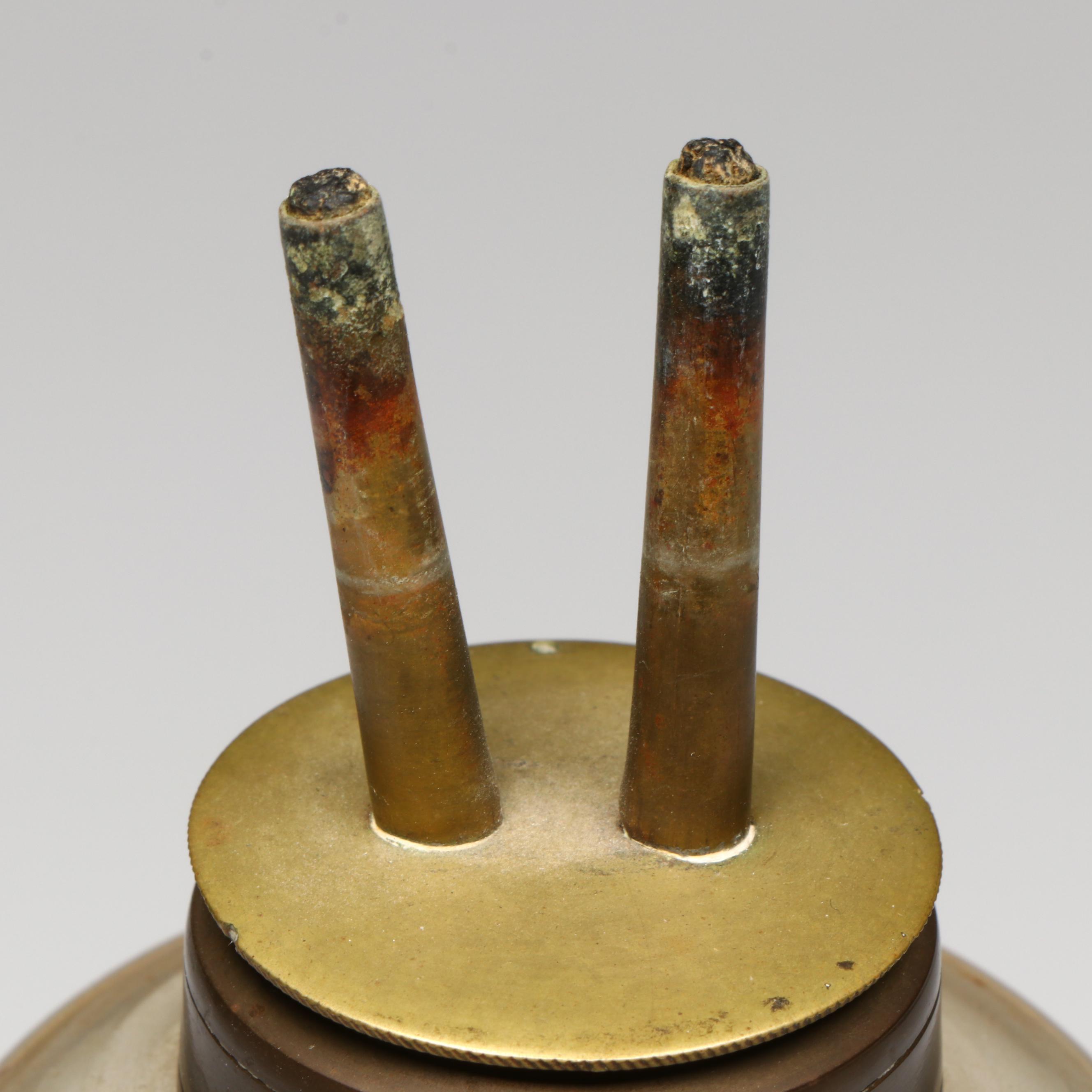 Pair of Victorian Double Burner Whale Oil Glass Lamps, 19th Century