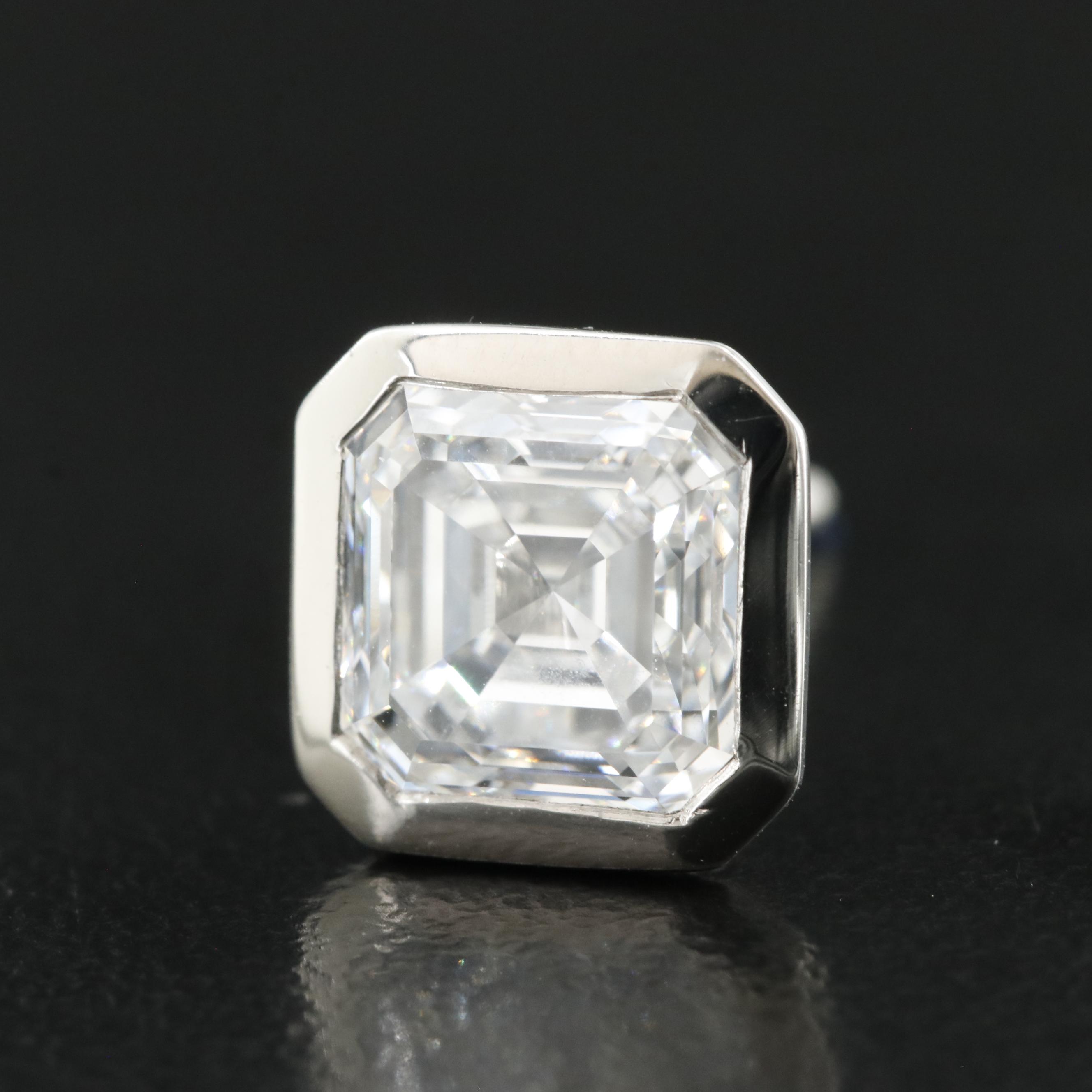 Platinum 4.30 CTW Lab Grown Diamond Stud Earrings with IGI Reports