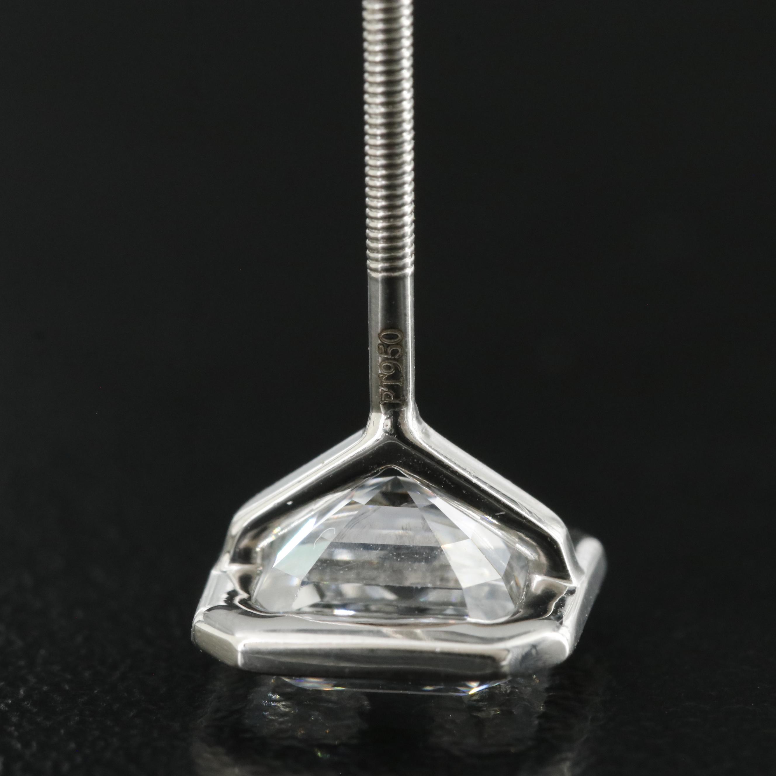 Platinum 4.30 CTW Lab Grown Diamond Stud Earrings with IGI Reports