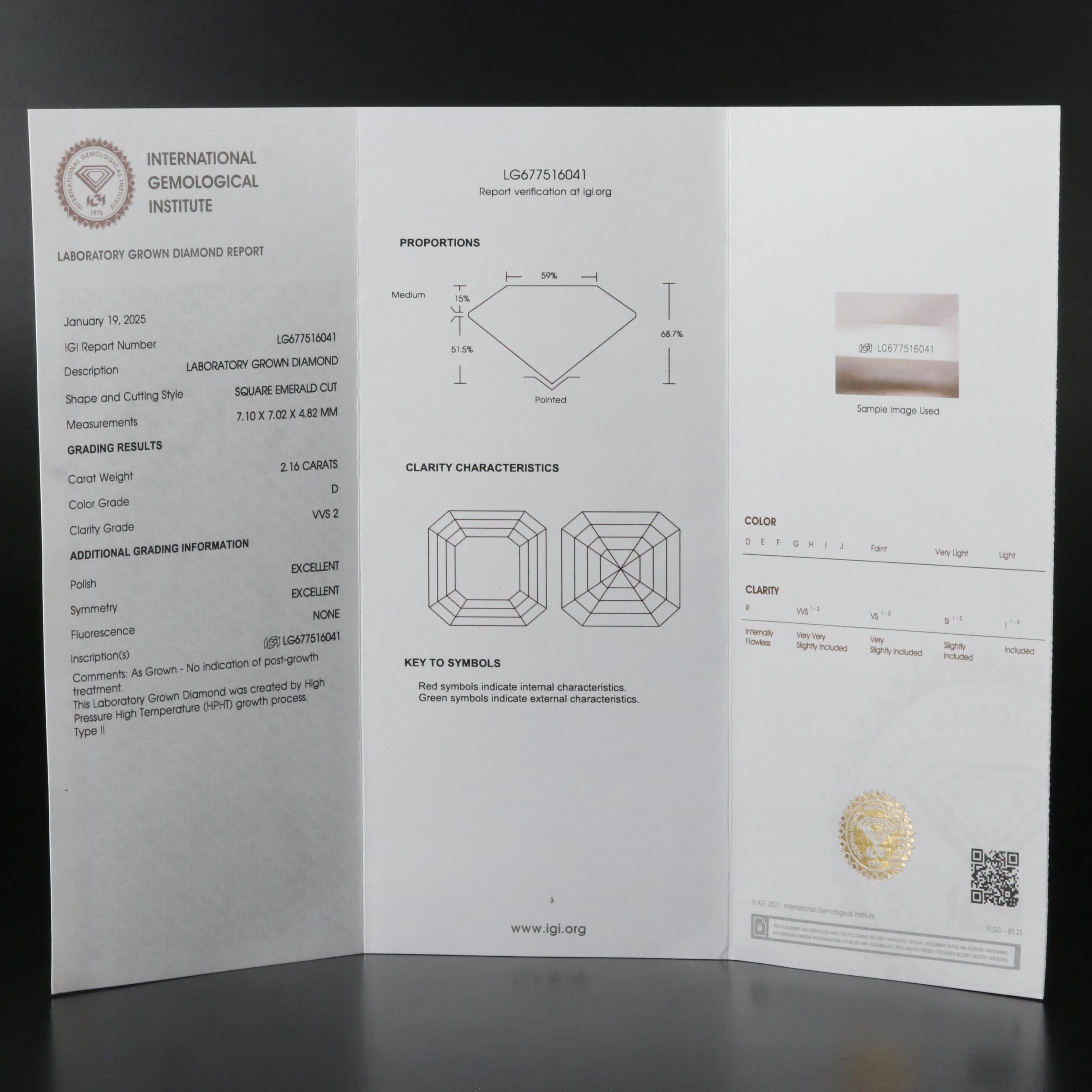 Platinum 4.30 CTW Lab Grown Diamond Stud Earrings with IGI Reports