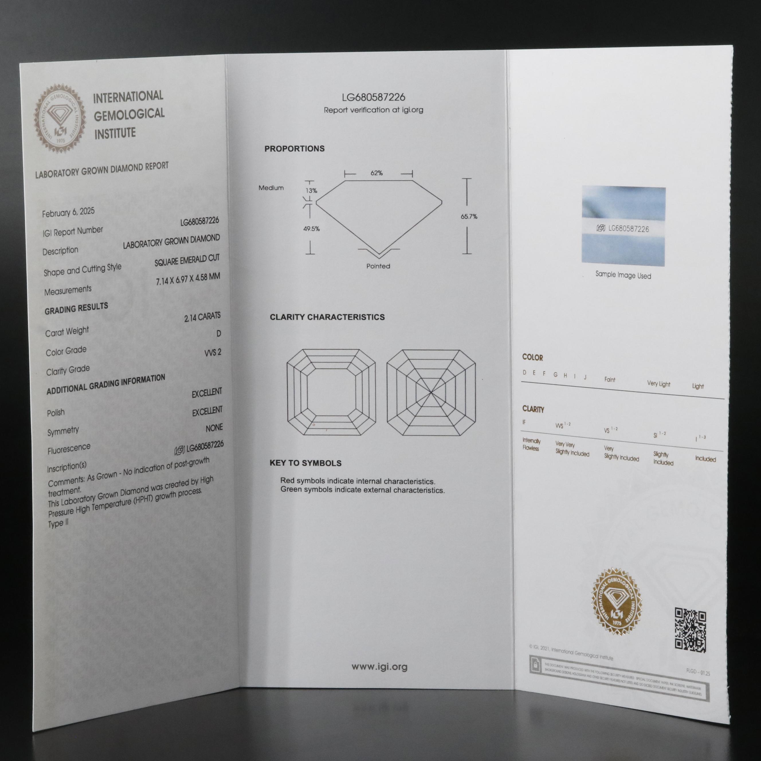 Platinum 4.30 CTW Lab Grown Diamond Stud Earrings with IGI Reports