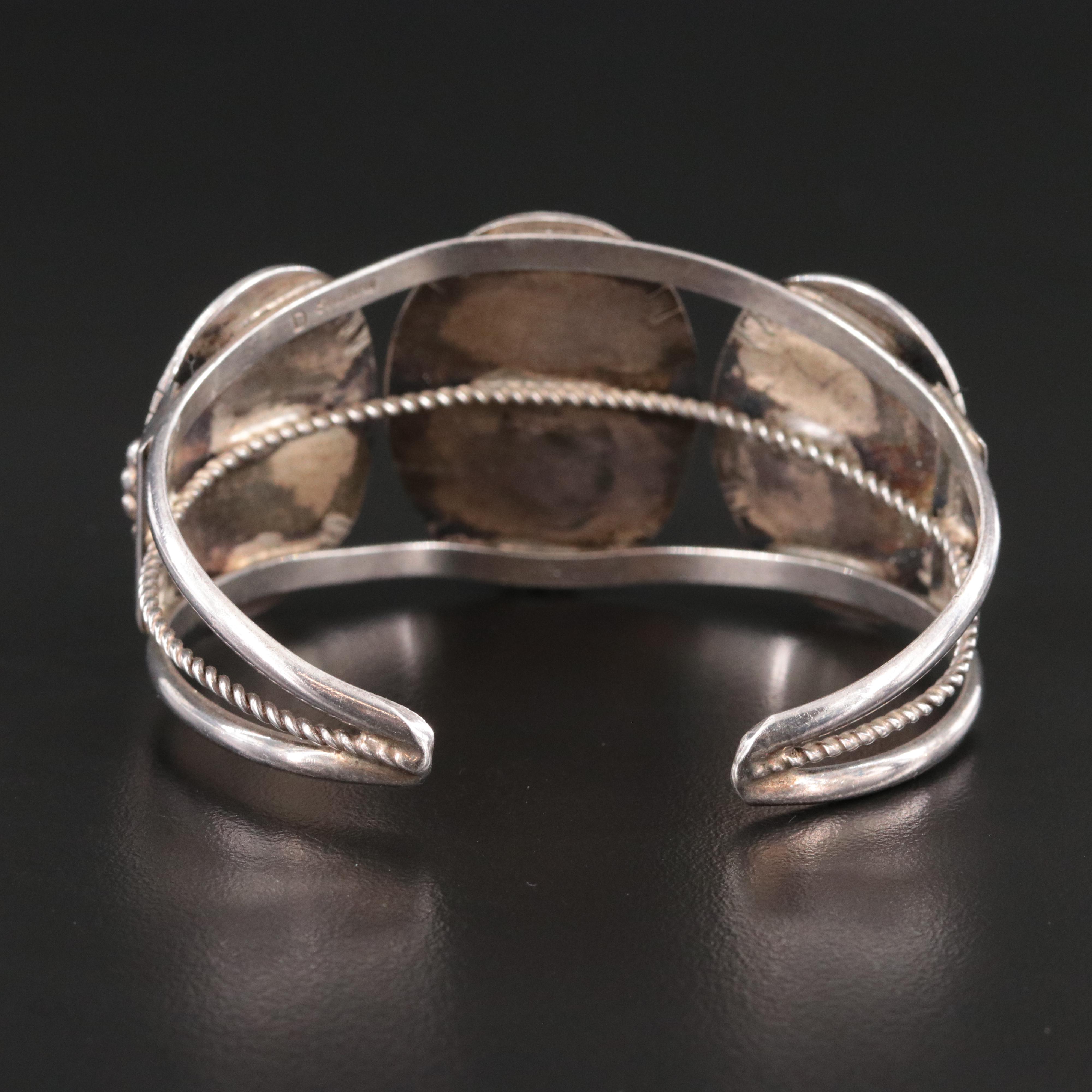 Southwestern Sterling Turquoise Cuff Bracelet