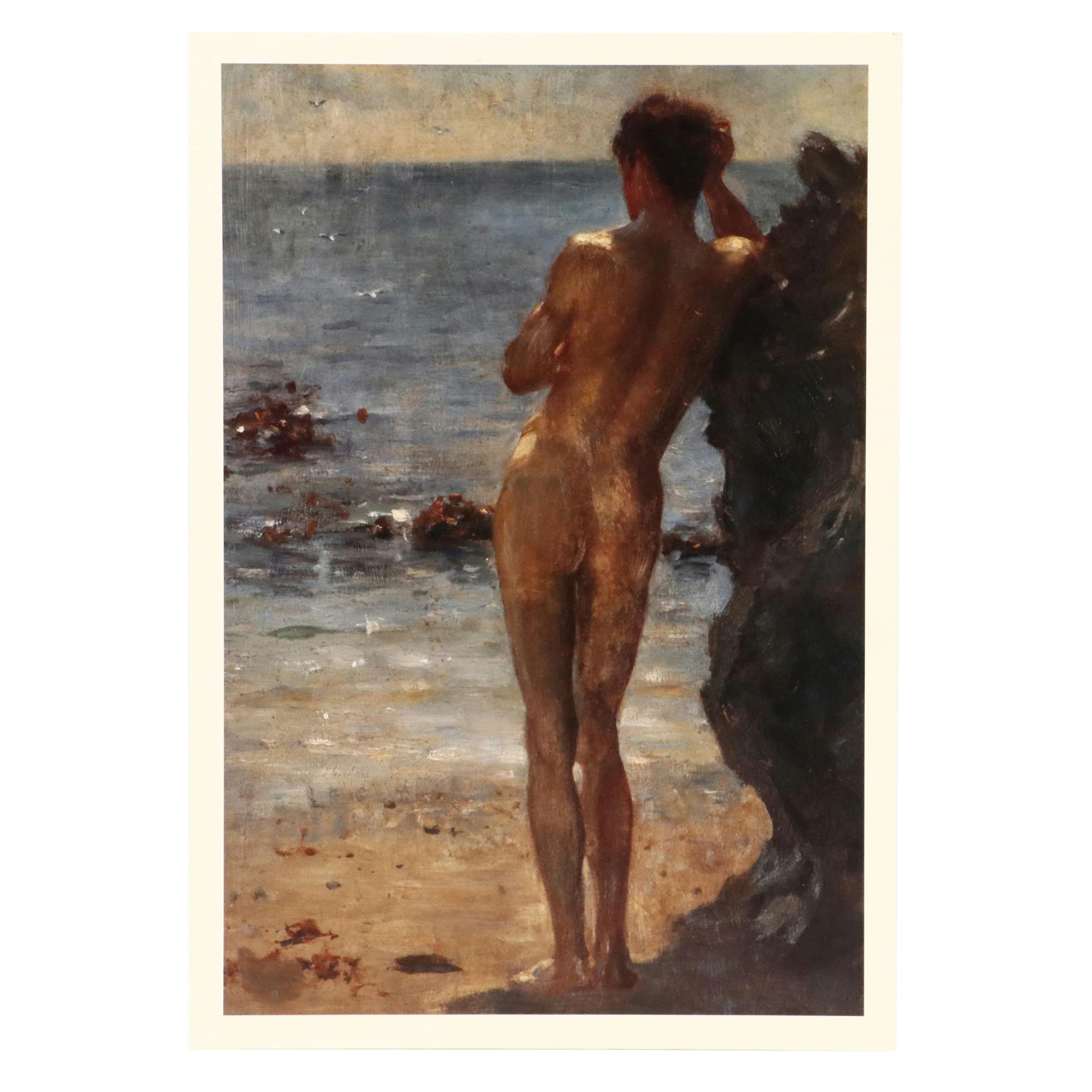 Offset Lithograph After Henry Scott Tuke "Lover of the Sun"
