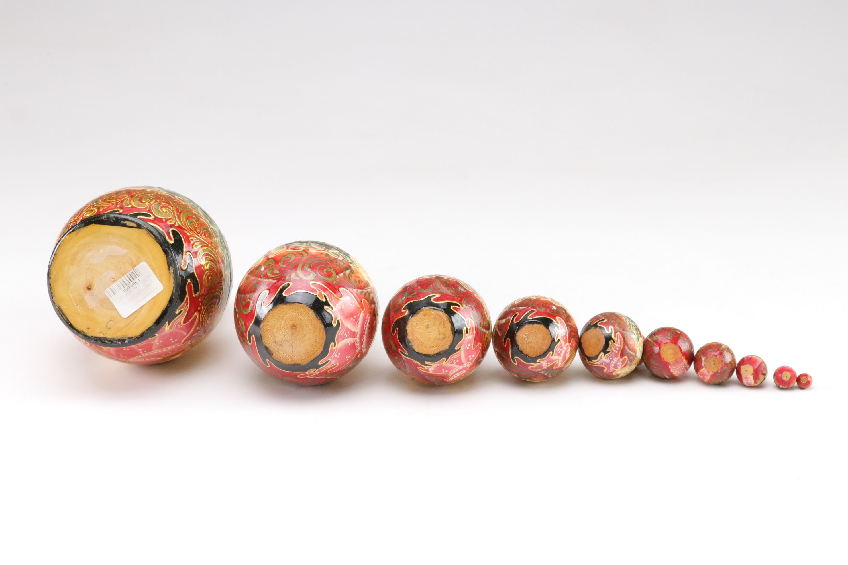 Russian Hand-Painted Wooden Matryoshka Nesting Dolls