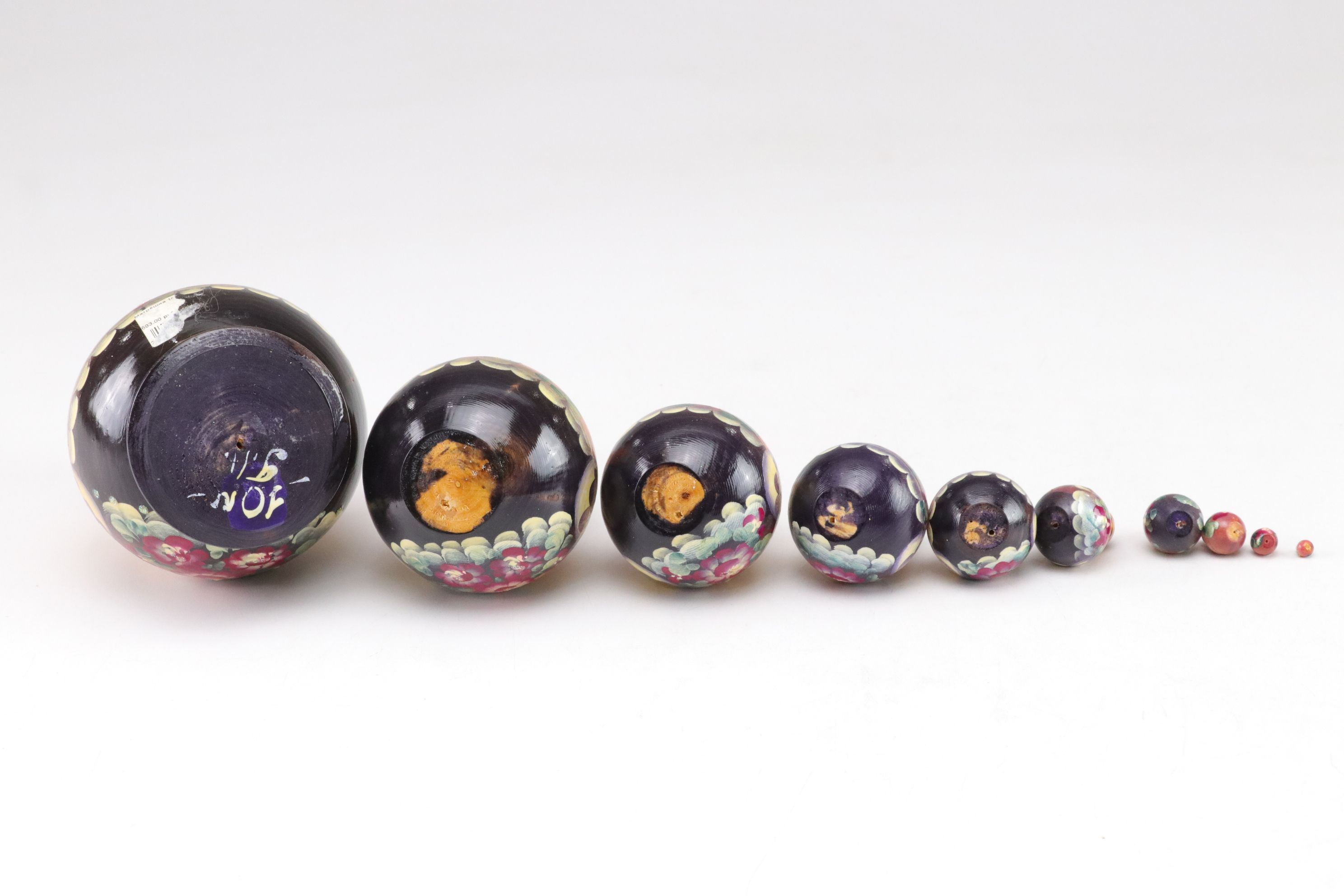 Russian Hand-Painted Wooden Matryoshka Nesting Dolls