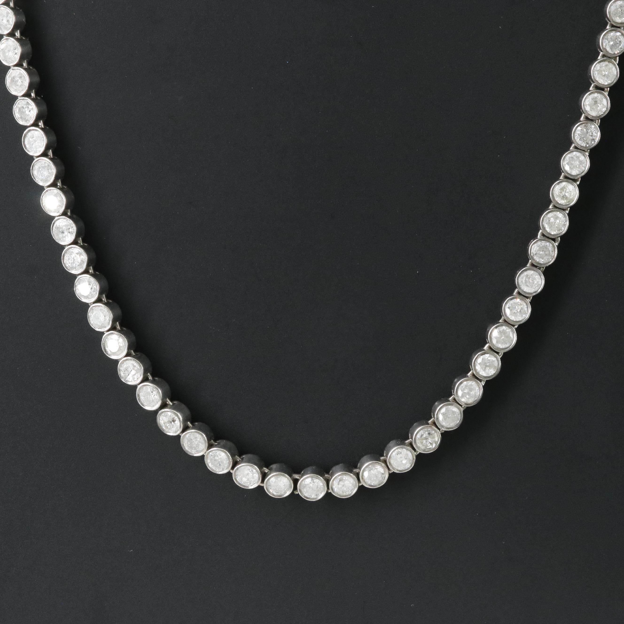 Sheryl Lowe Sterling Diamond Necklace