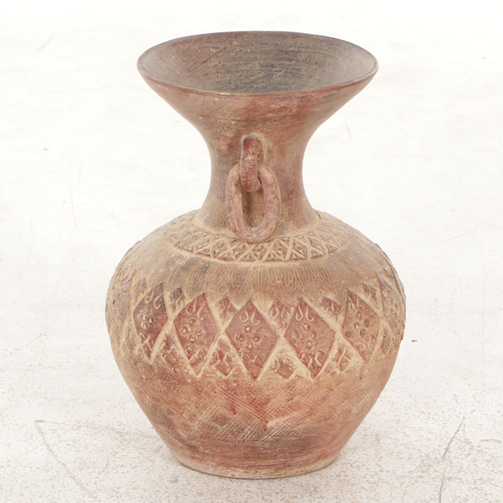 Tribal Red Clay Vase Reproduction