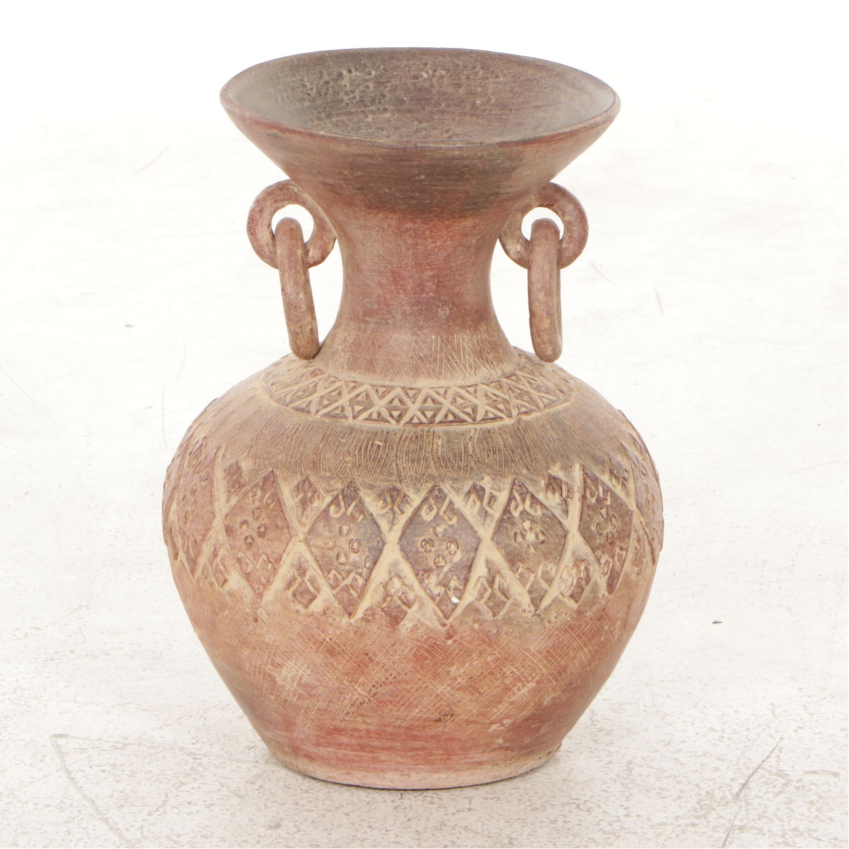 Tribal Red Clay Vase Reproduction