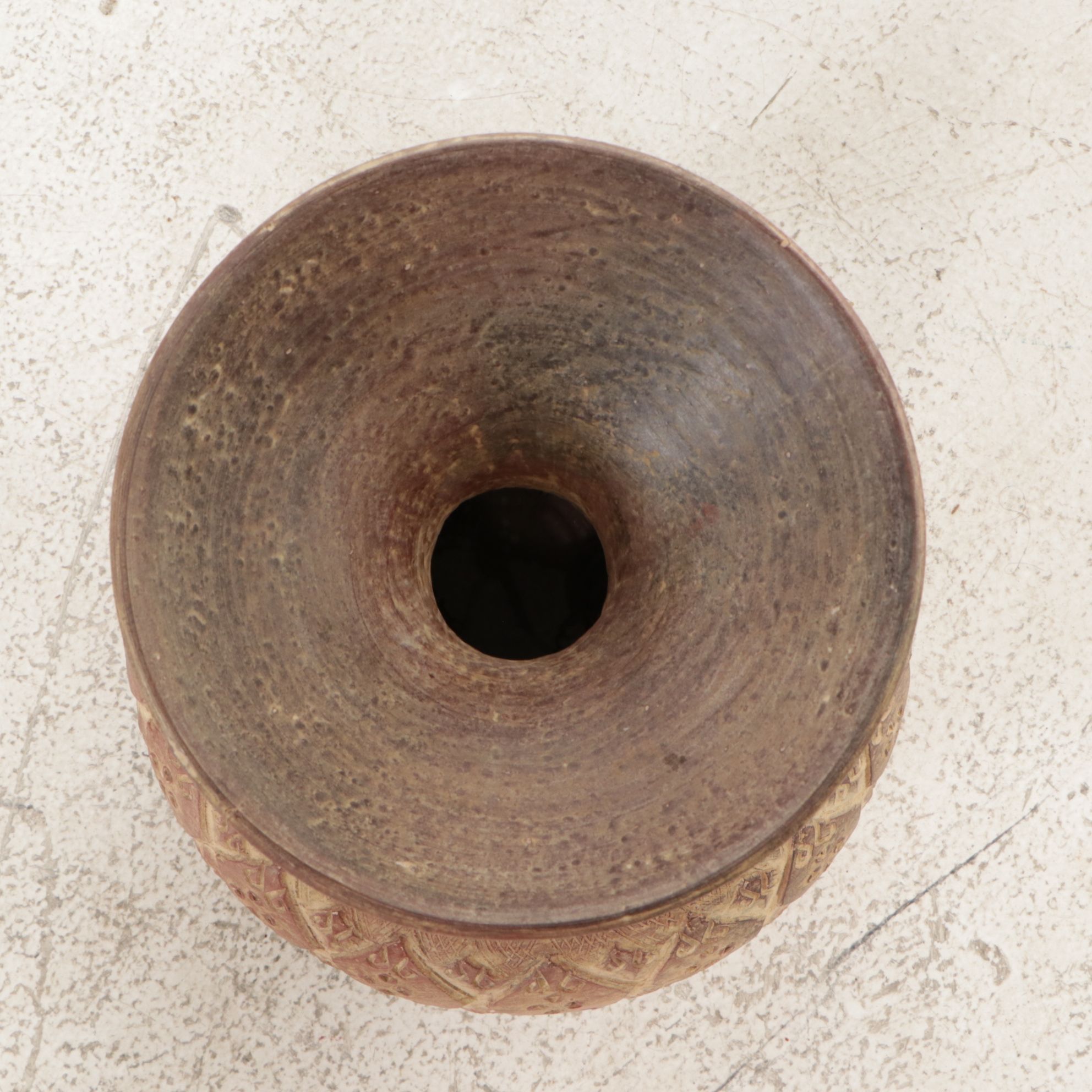 Tribal Red Clay Vase Reproduction