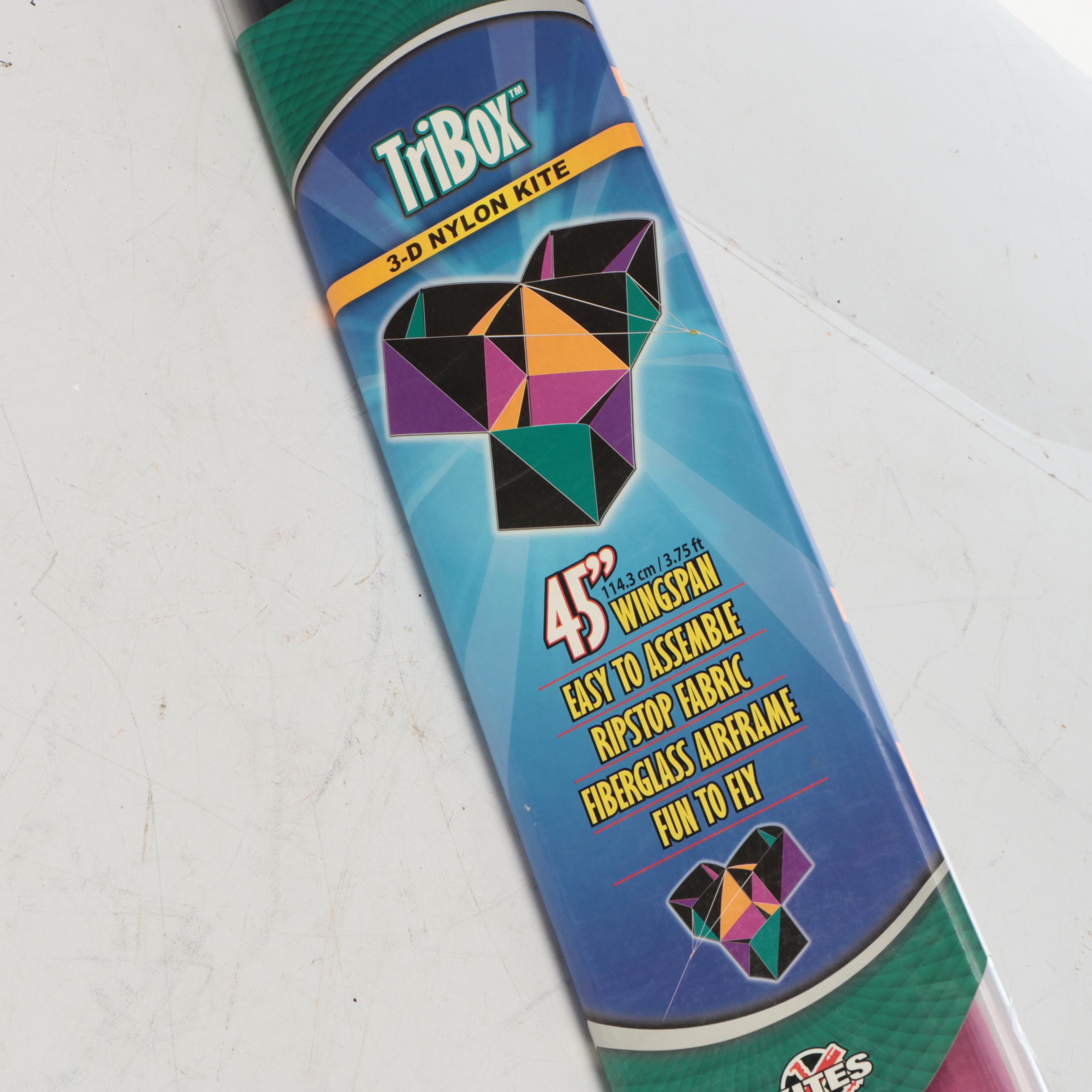 XKites Tribox and ColorMax in Original Packaging with Other Kites