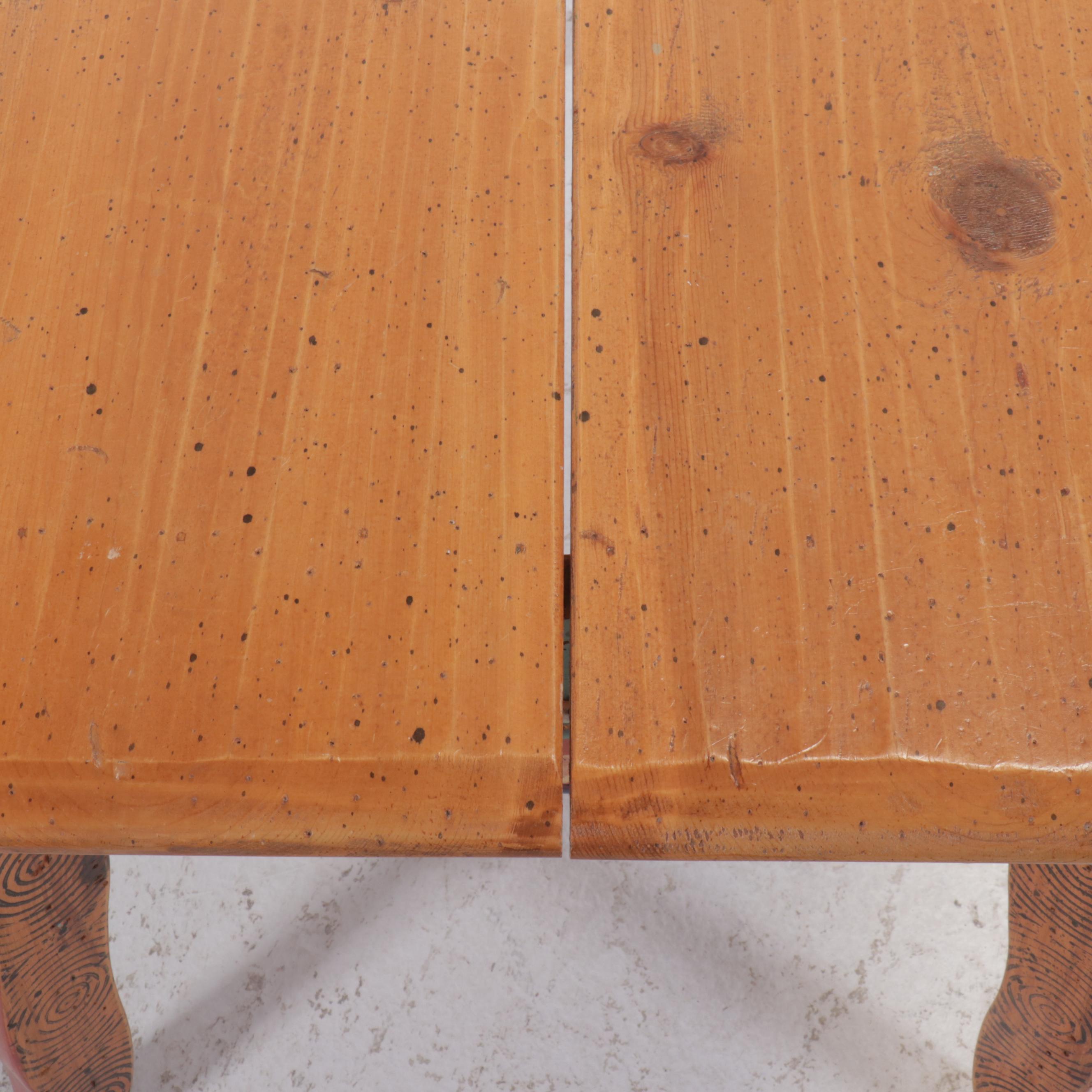 David Marsh Paint-Decorated Pine Coffee Table, 1999