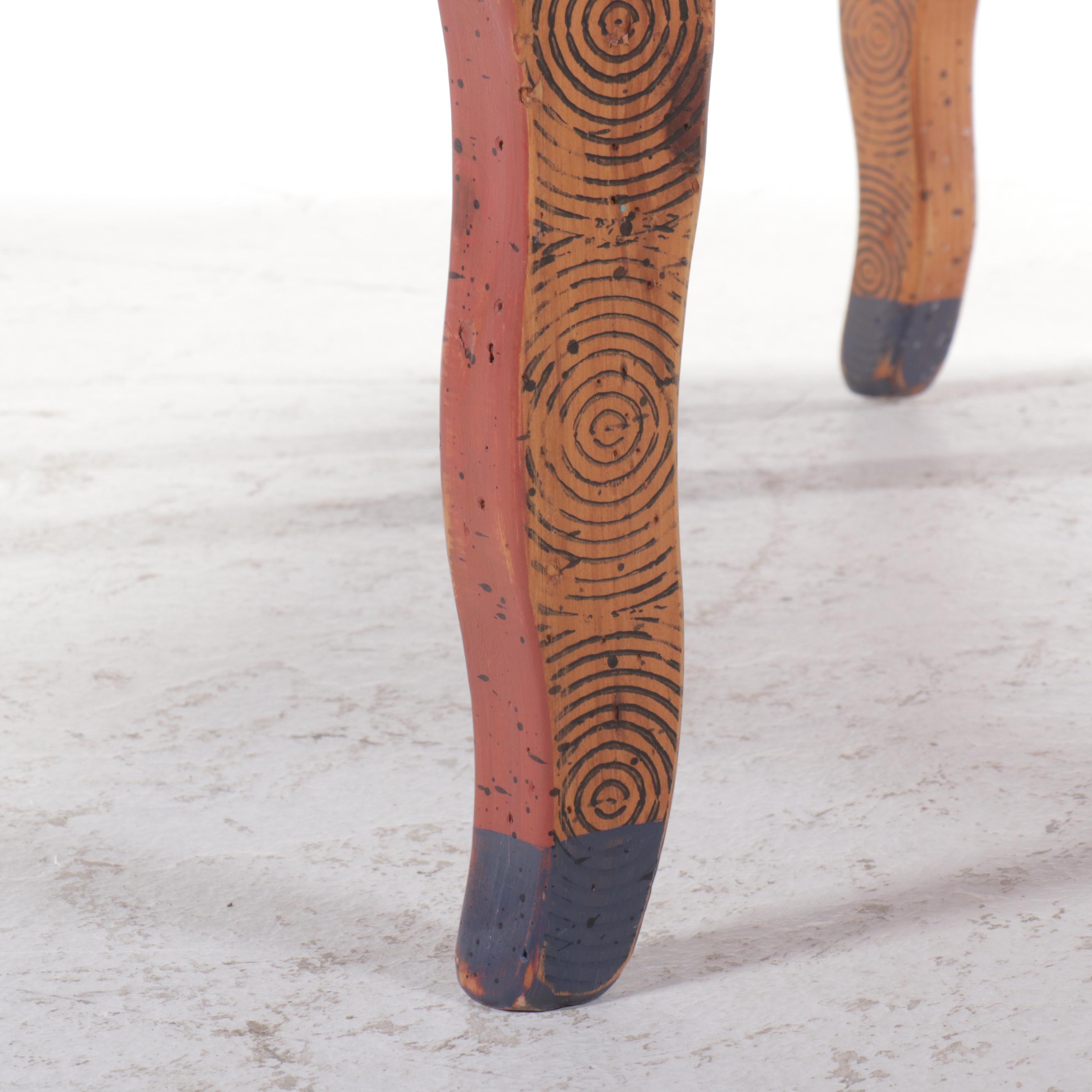 David Marsh Paint-Decorated Pine Coffee Table, 1999