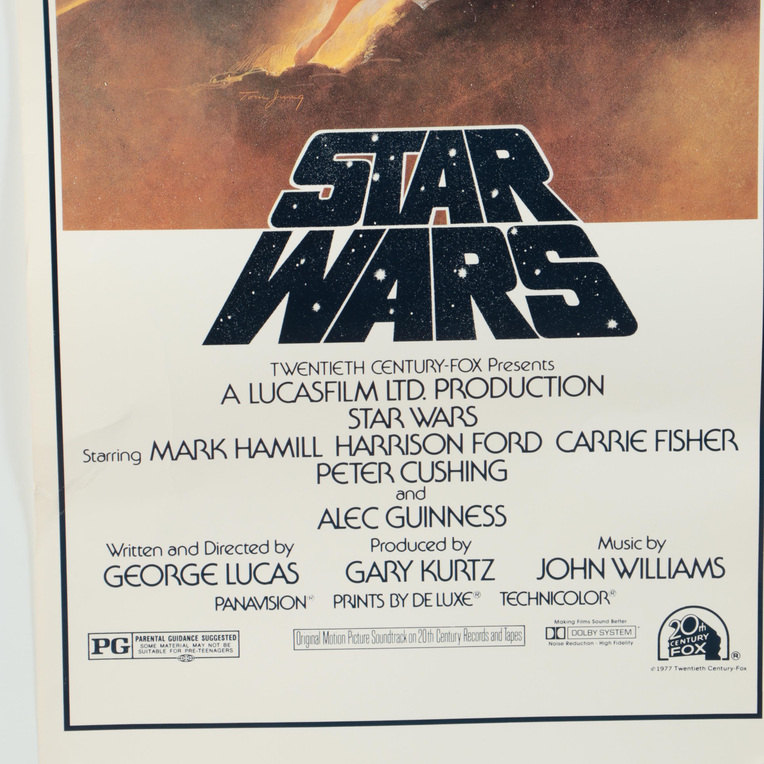 Star Wars Reproduction Offset Lithograph Movie Insert Poster