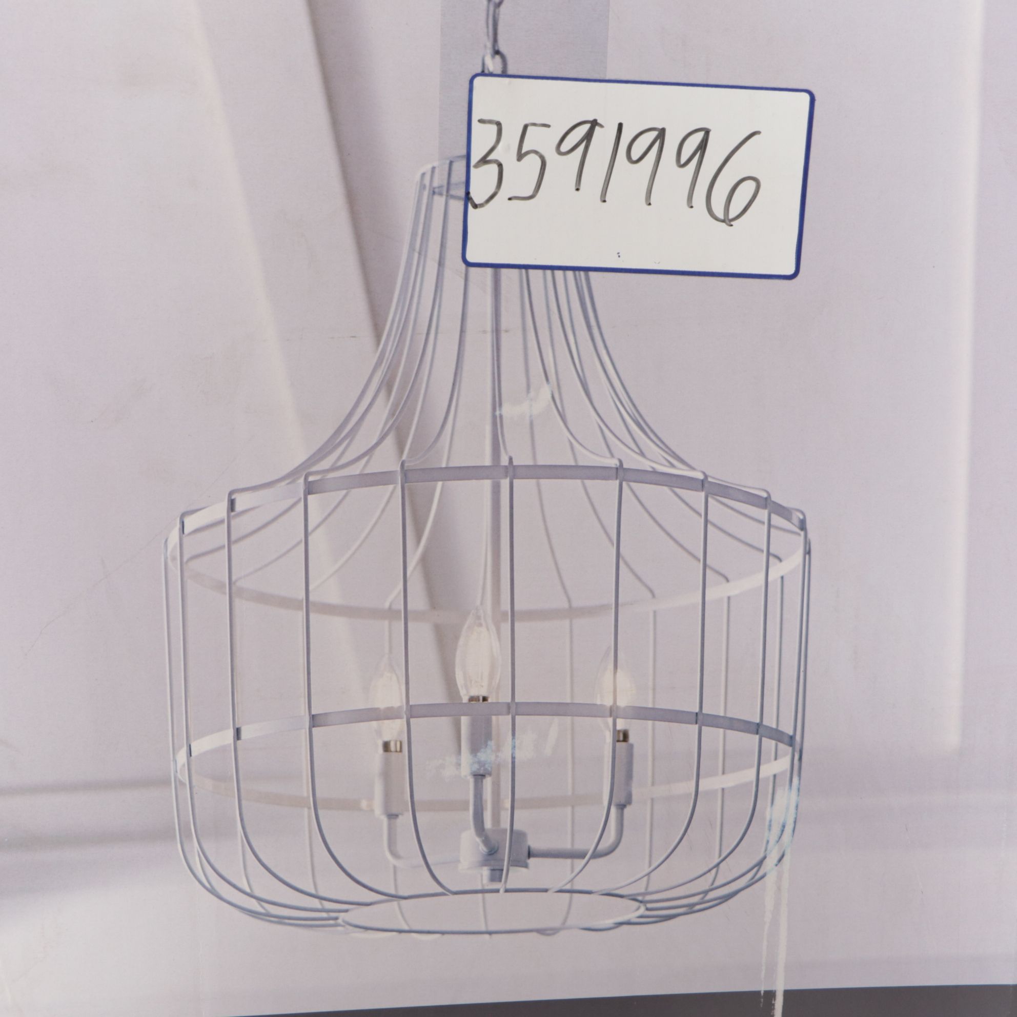 Allen + Roth "Elmwood" Three-Light Pendant Cage Chandelier