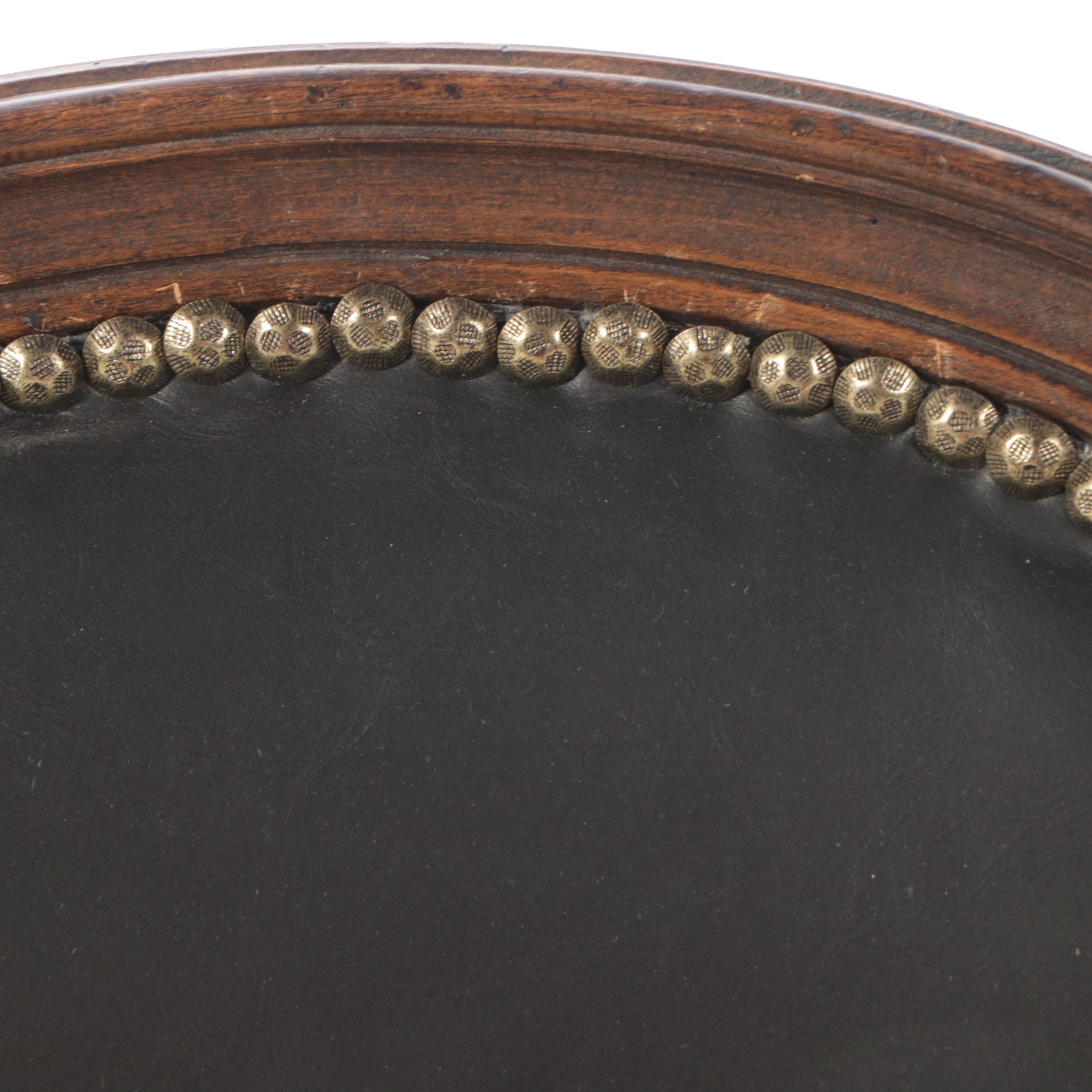 Louis XVI Style Leather Fauteuil