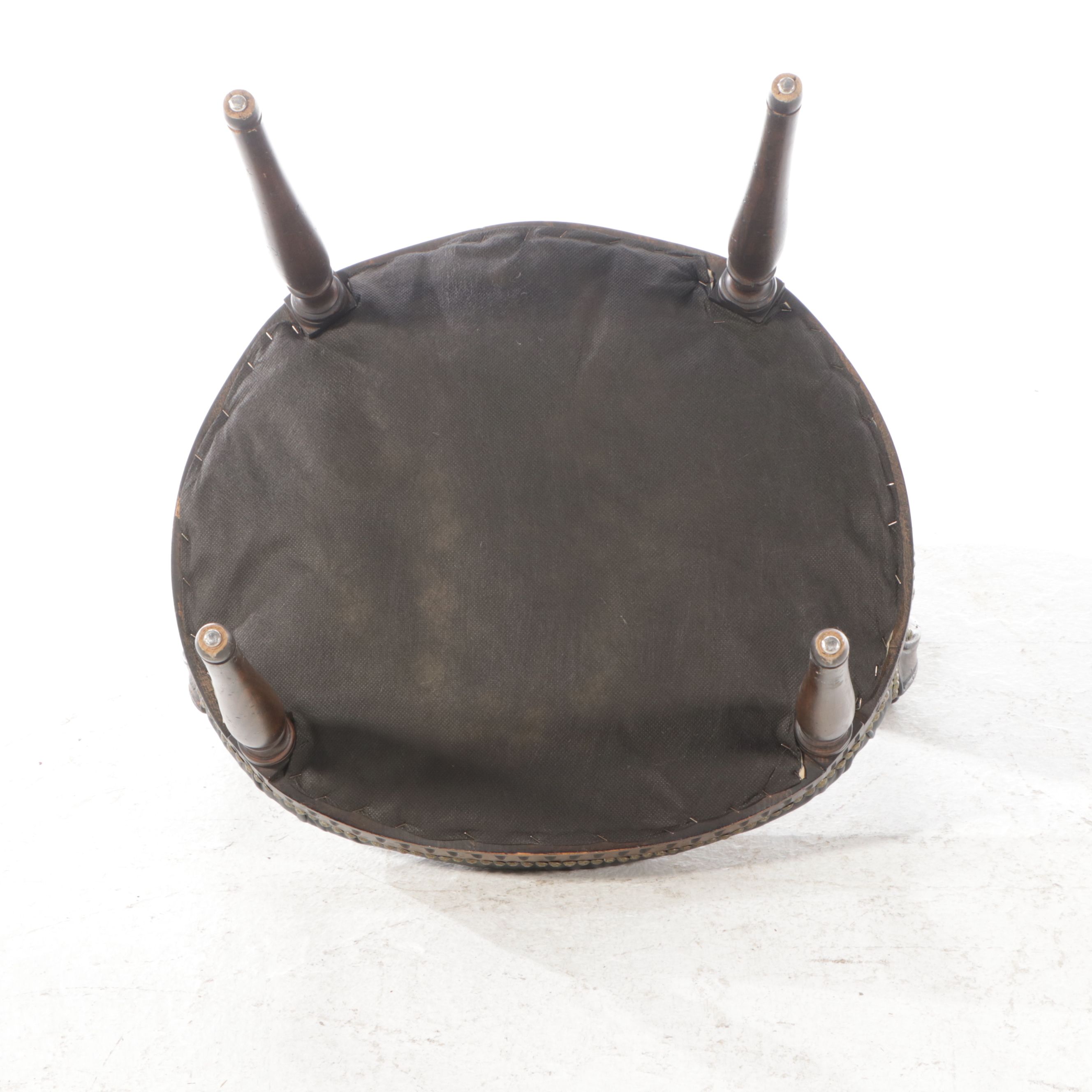 Louis XVI Style Leather Fauteuil