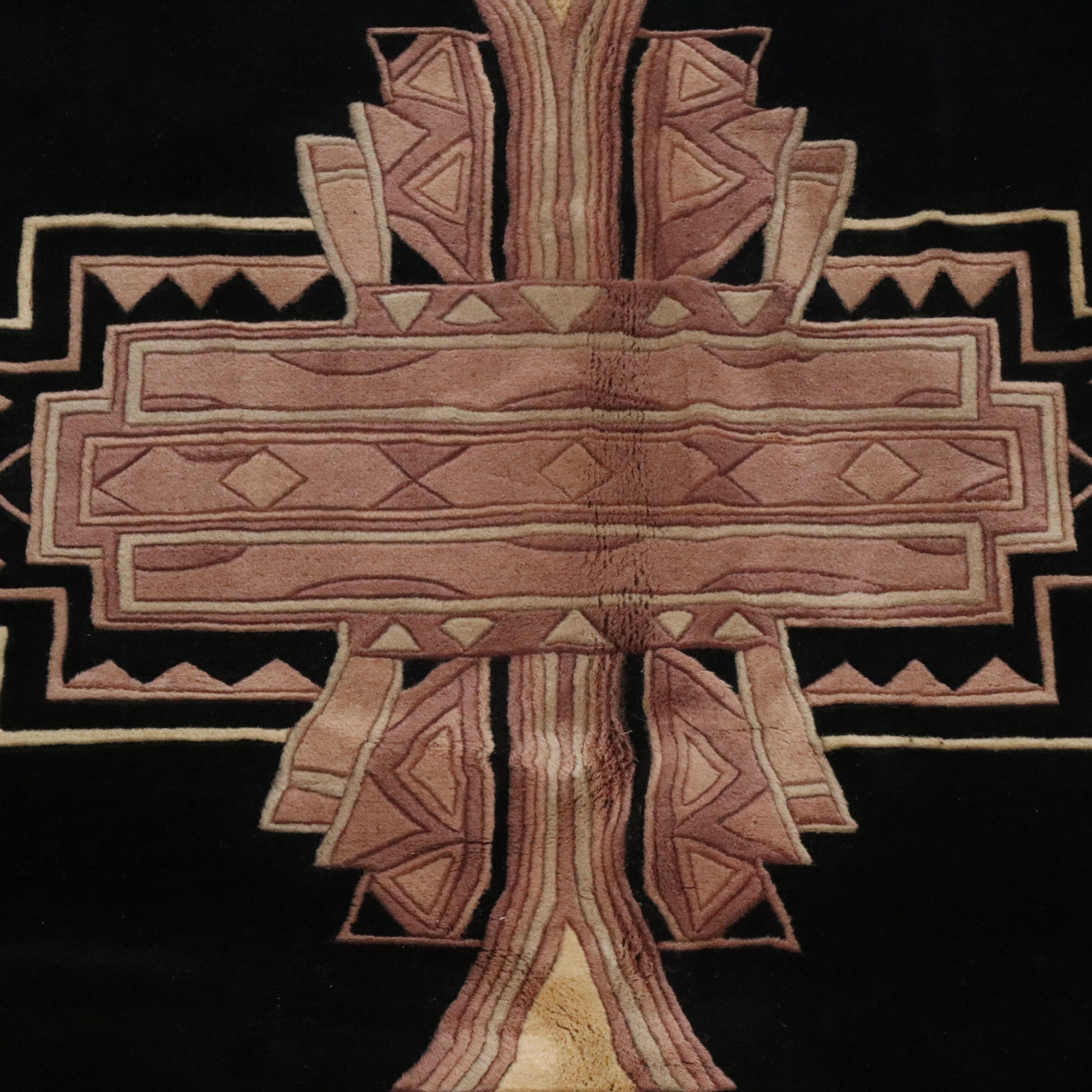 7'6 x 10'4 Hand-Knotted Chinese Contemporary Art Deco Area Rug