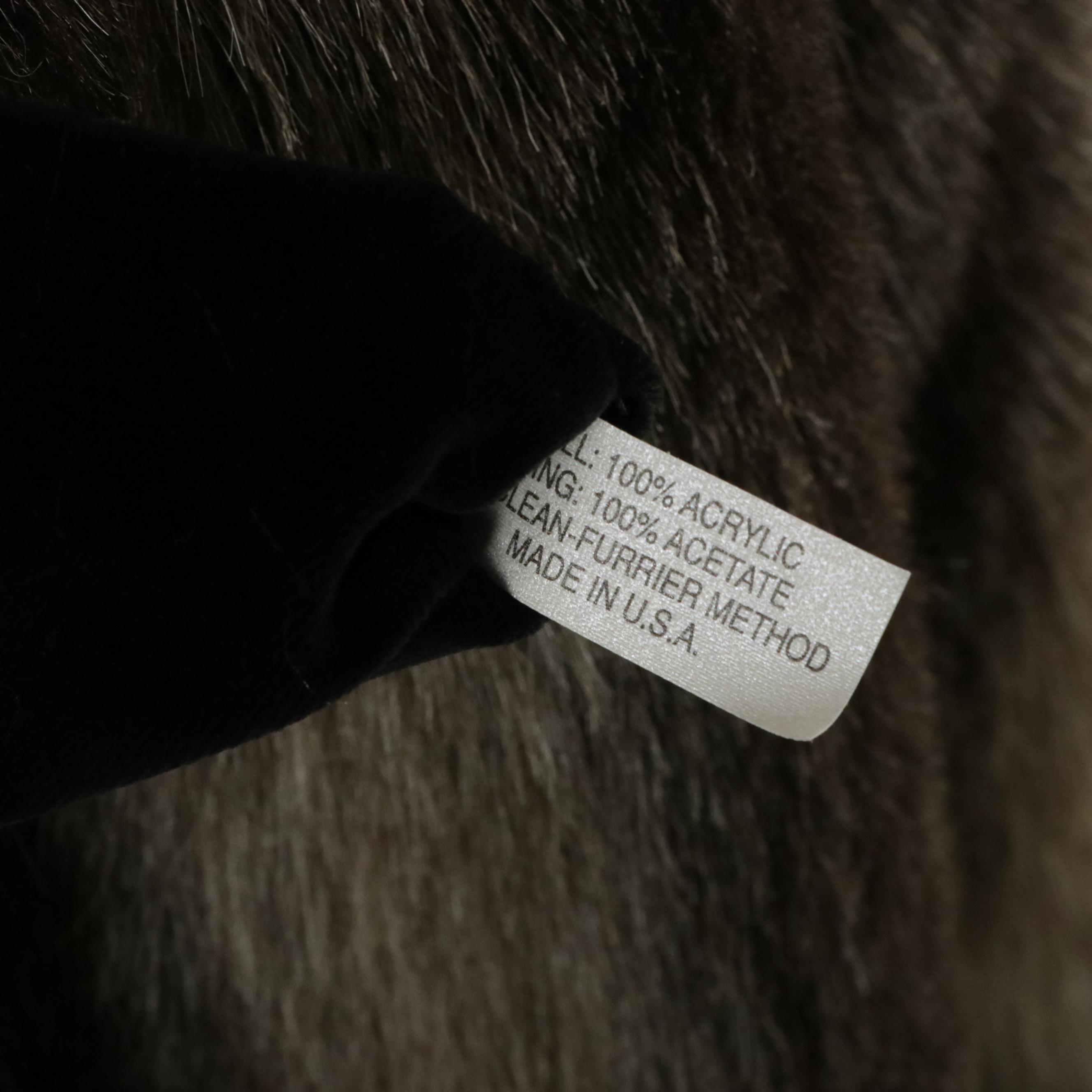 Donna Salyers Fabulous Furs Hooded Faux Fur Coat