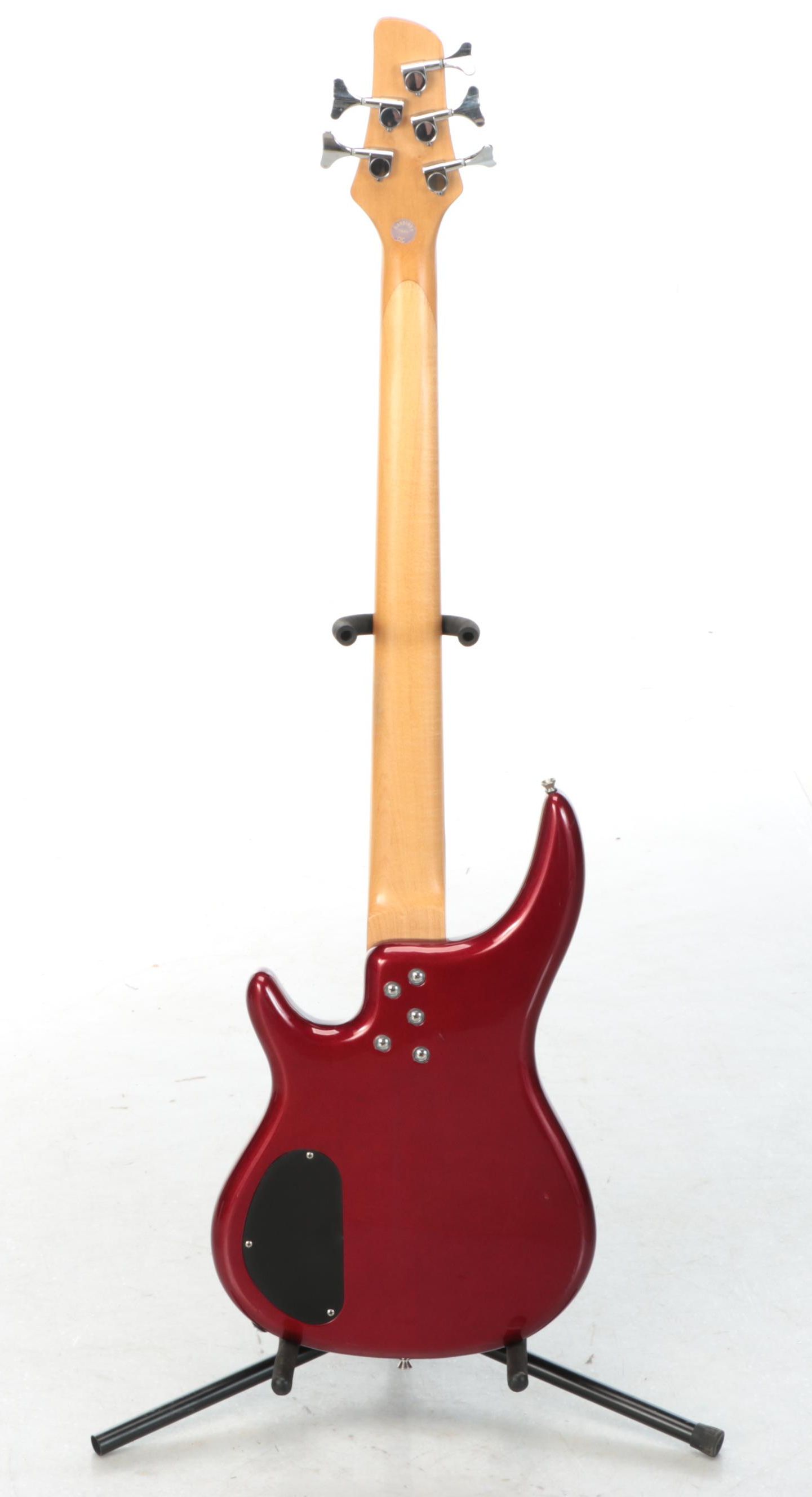 Corbin Metallic Red Five-String Solid Body Electric Bass Guitar