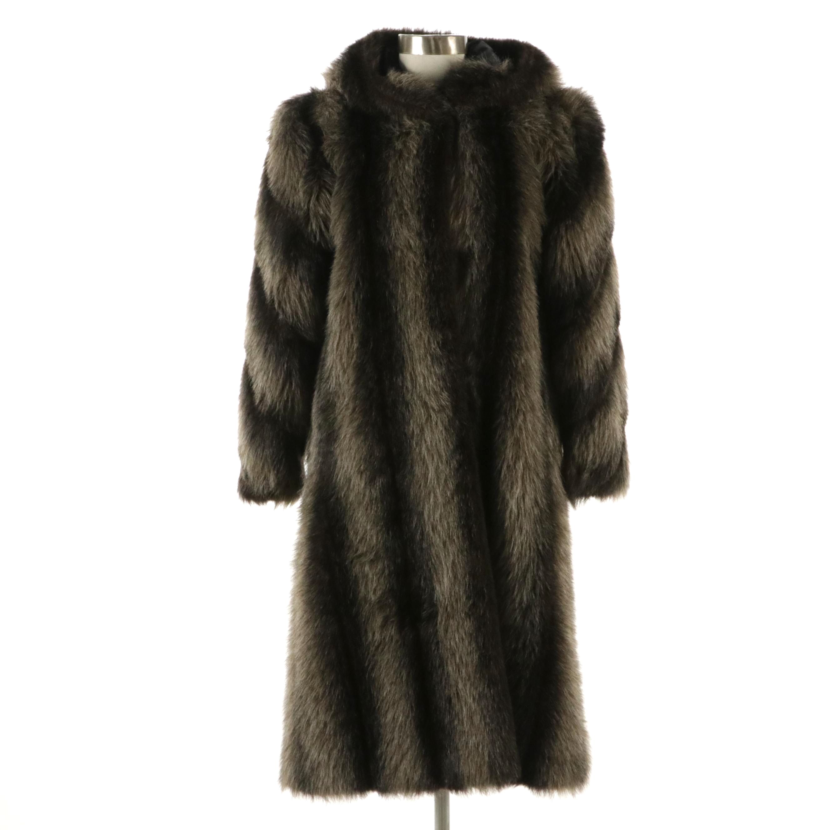 Donna Salyers Fabulous Furs Hooded Faux Fur Coat