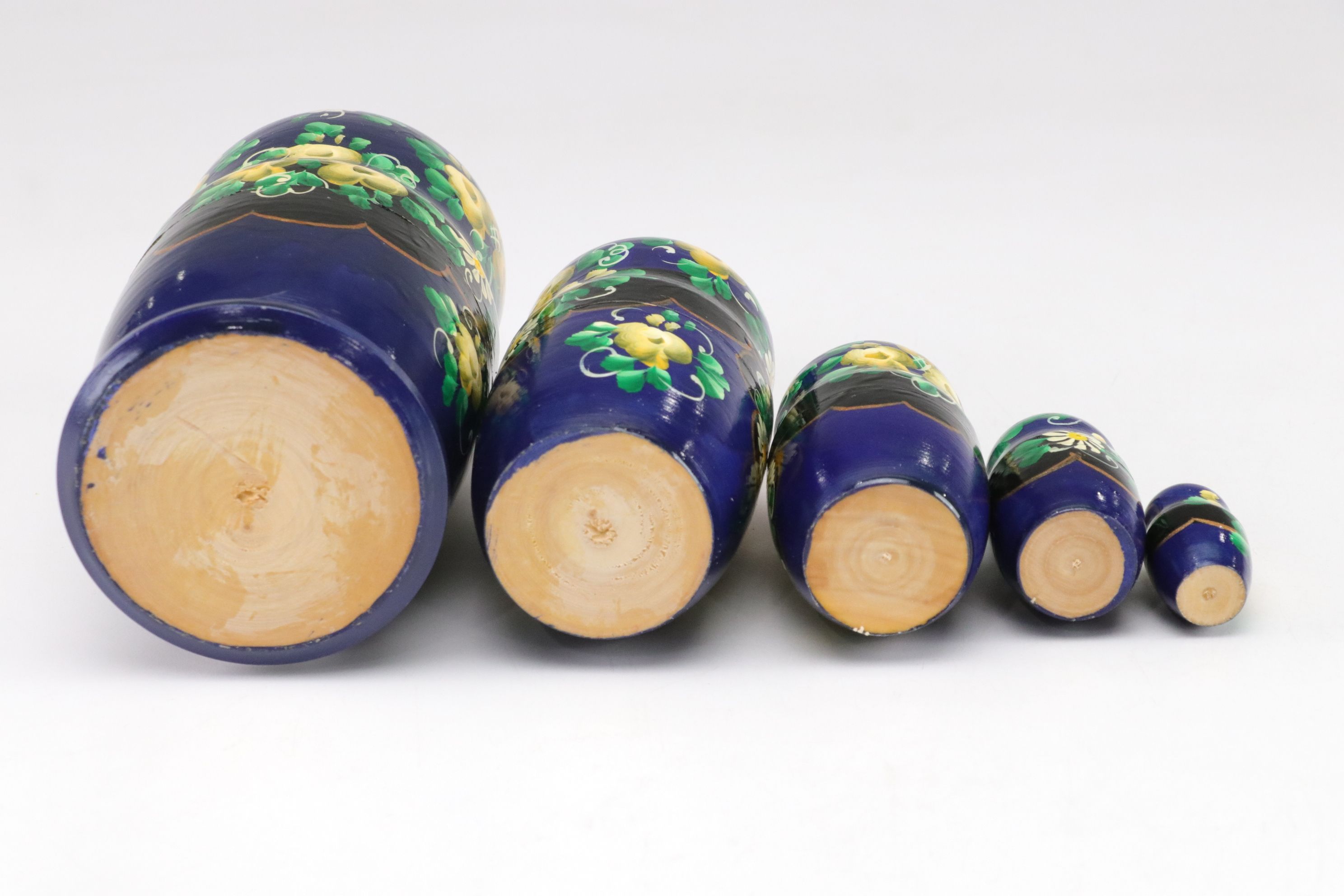 Russian Hand-Painted Wooden Matryoshka Nesting Dolls