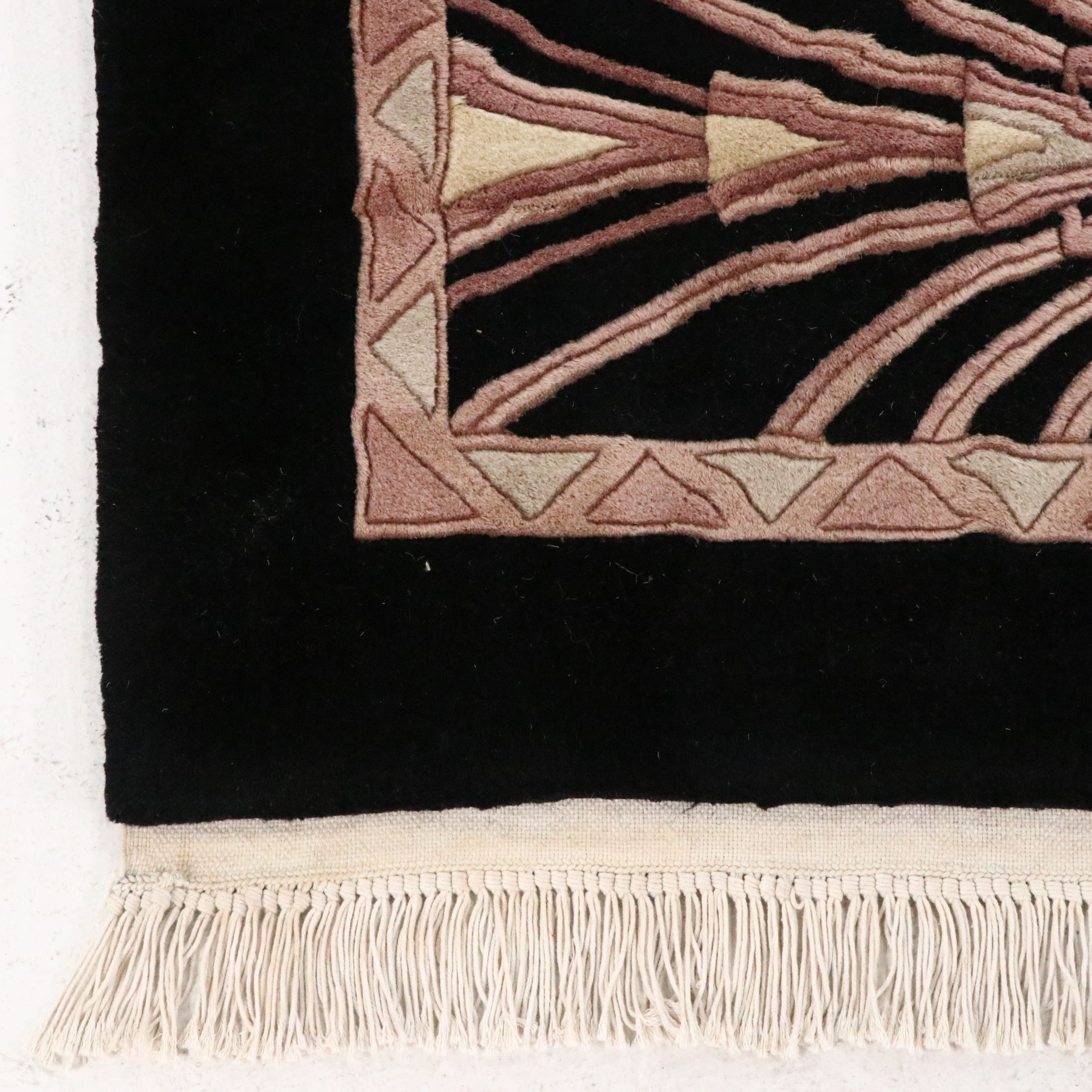 7'7 x 10'2 Hand-Knotted Chinese Contemporary Art Deco Area Rug