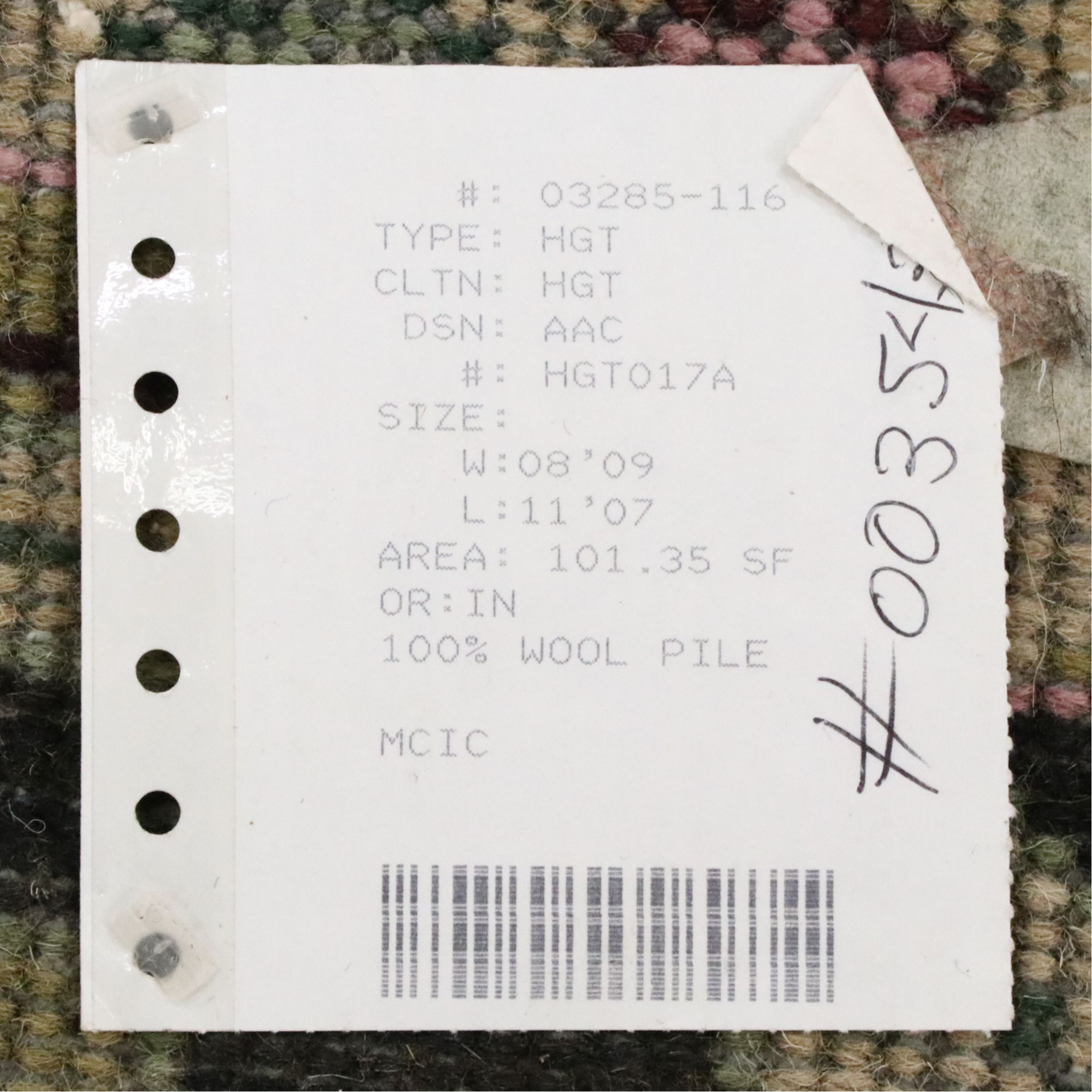 8'8 x 11'11 Hand-Knotted Indian Agra Area Rug