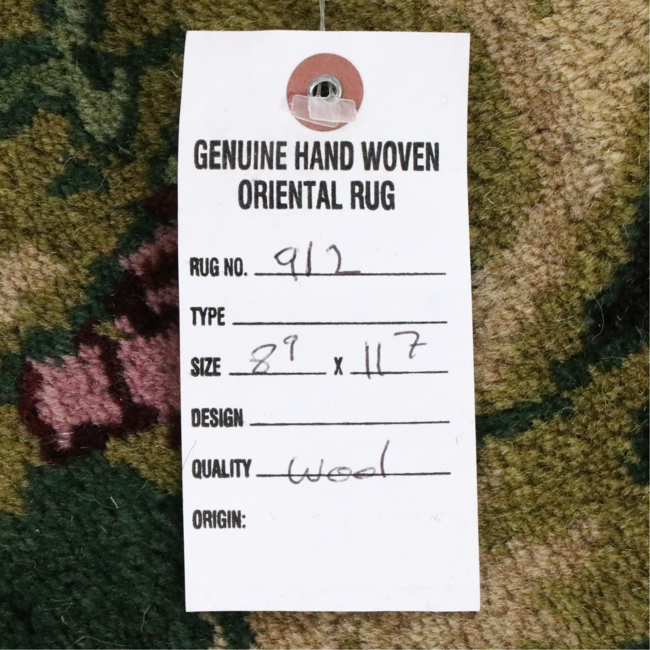 8'8 x 11'11 Hand-Knotted Indian Agra Area Rug