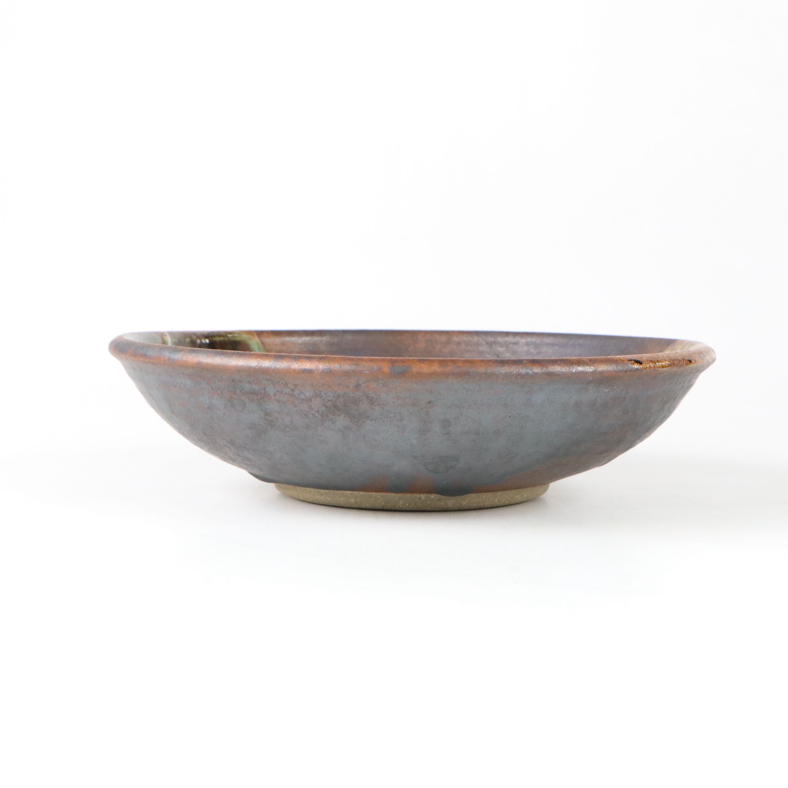 Studio Pottery Raku Style Salt Glazed Stoneware Bowl