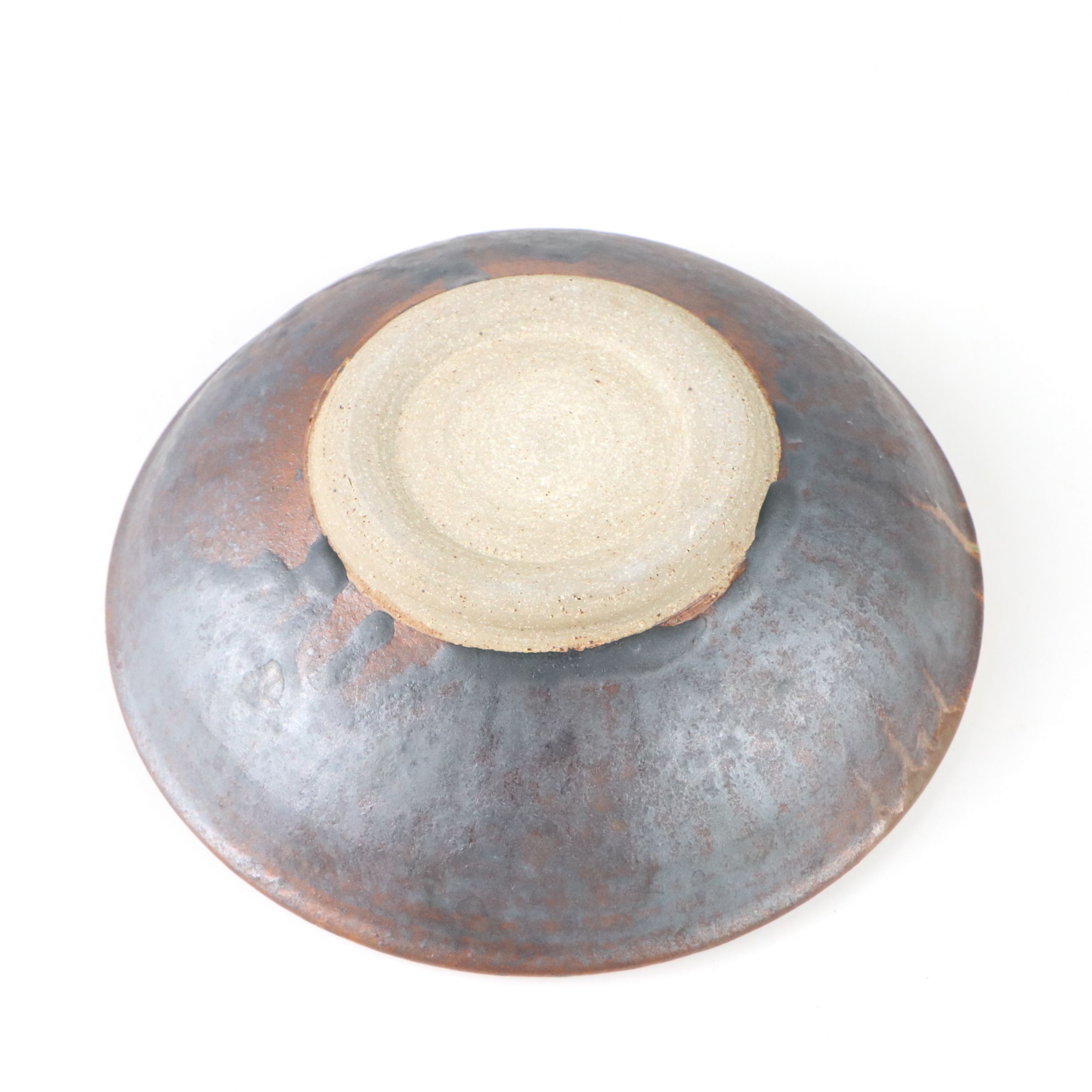 Studio Pottery Raku Style Salt Glazed Stoneware Bowl