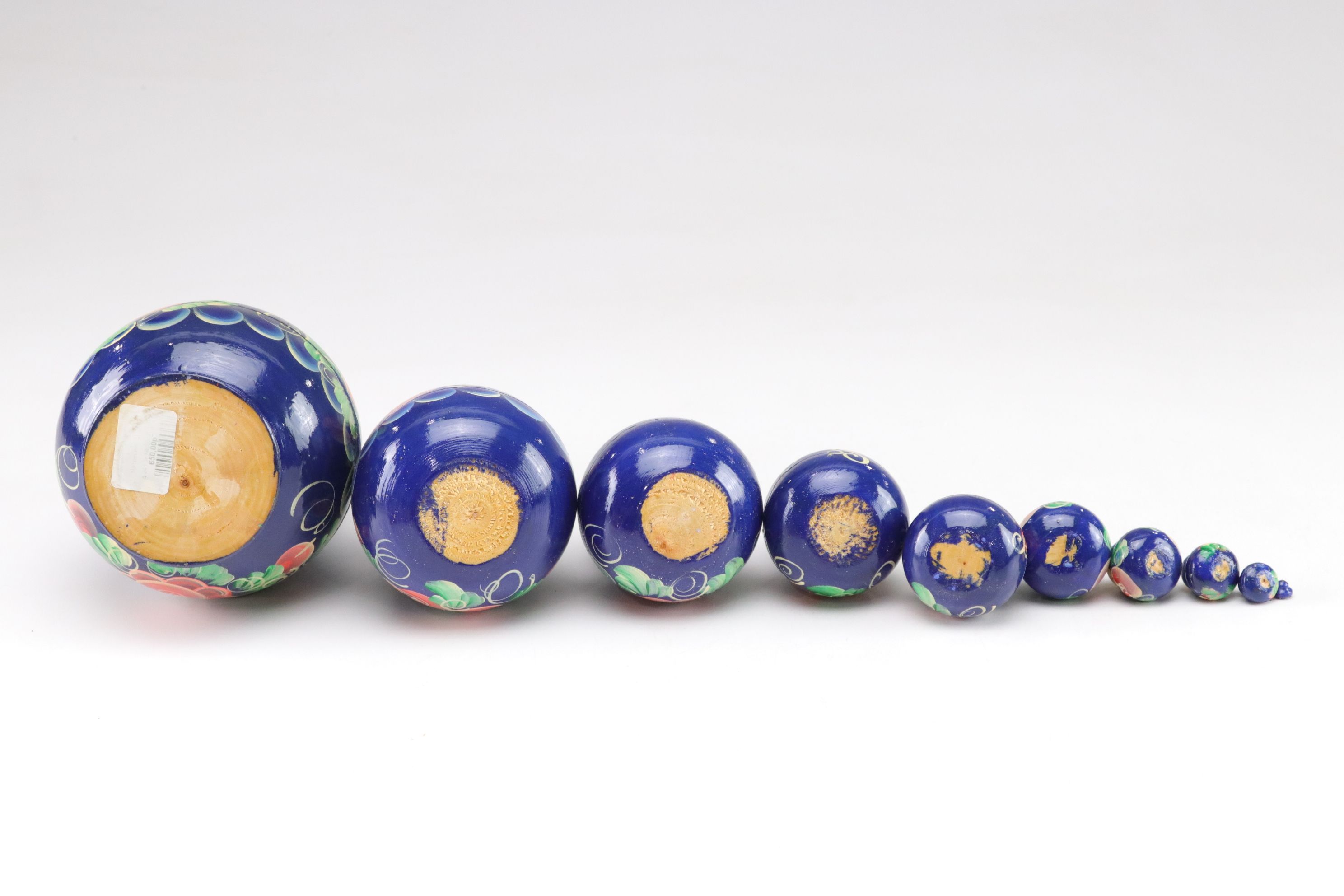 Russian Hand-Painted Wooden Matryoshka Nesting Dolls