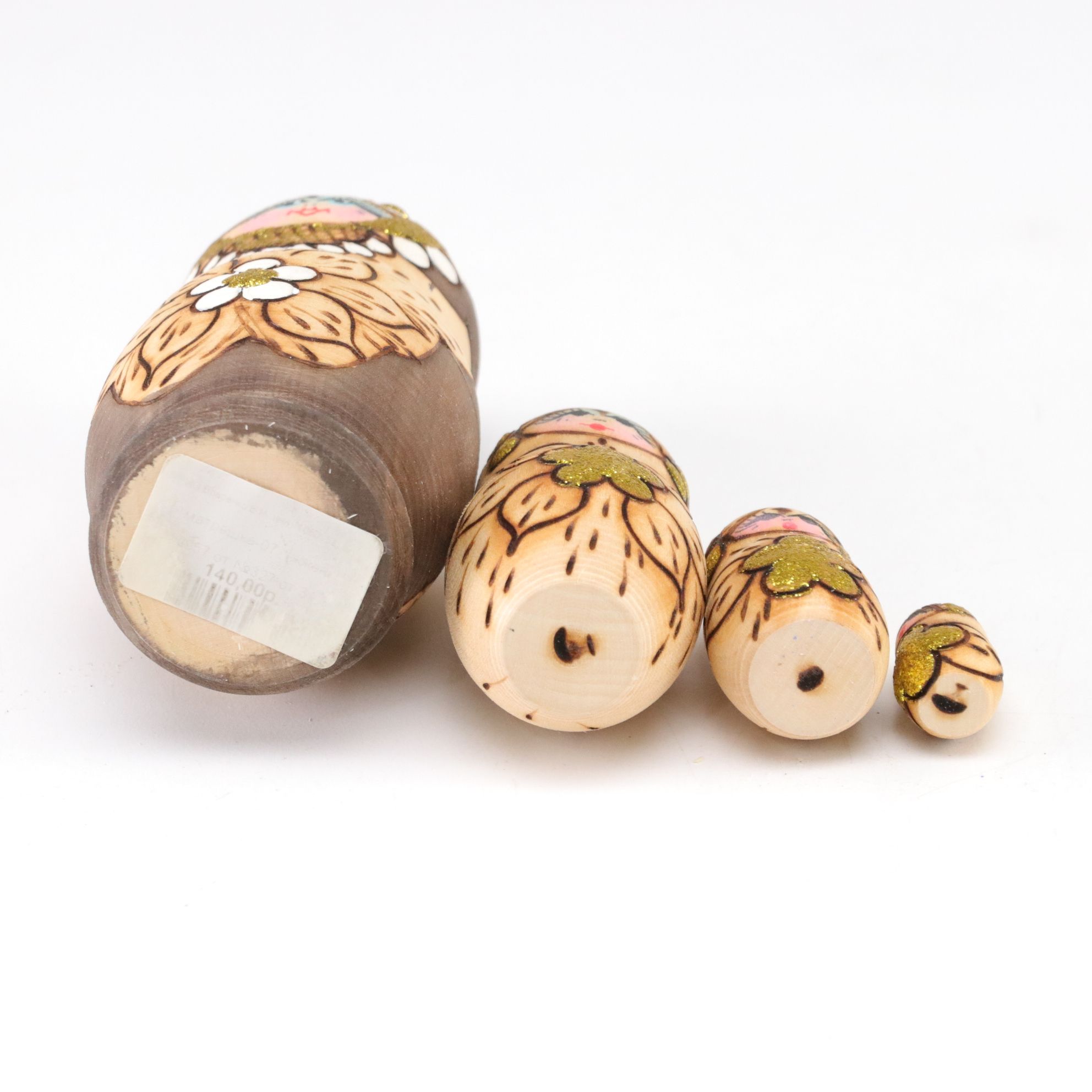 Russian Hand-Painted Wooden Matryoshka Nesting Dolls