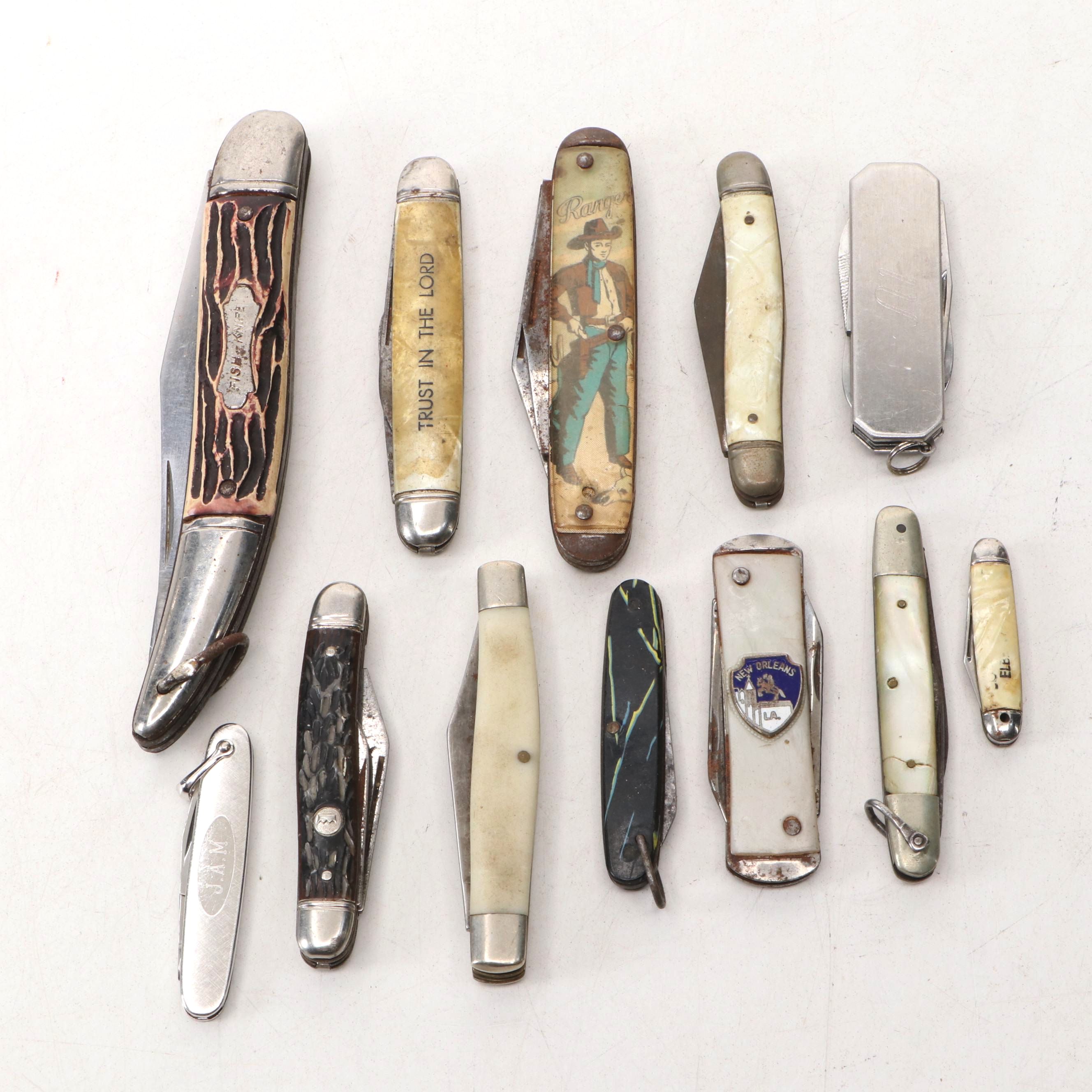 Colonial, Ideal, Imperial with Other Folding Knives, Mid-20th Century