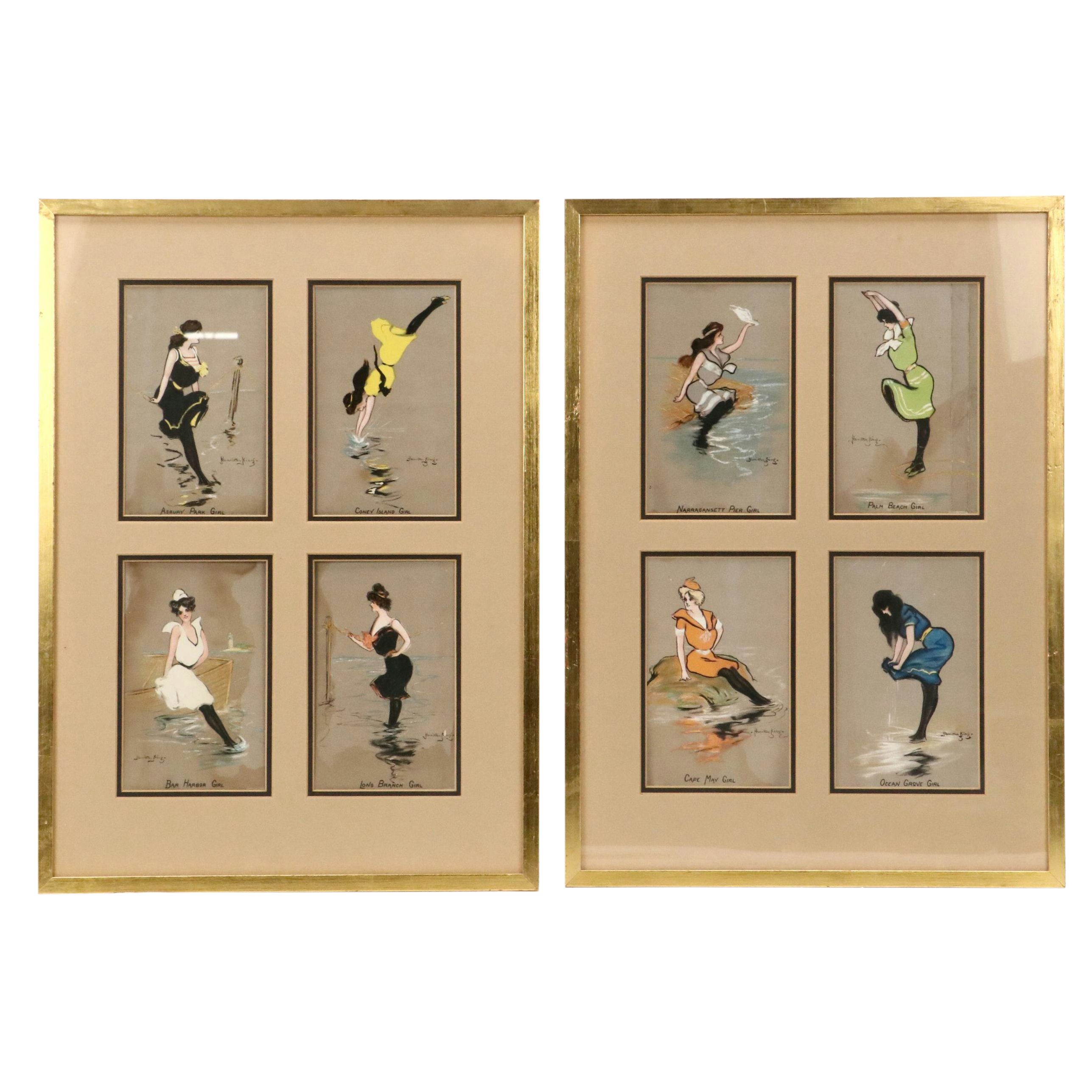 Hamilton King for Turkish Trophies Chromolithograph Postcards, 1903