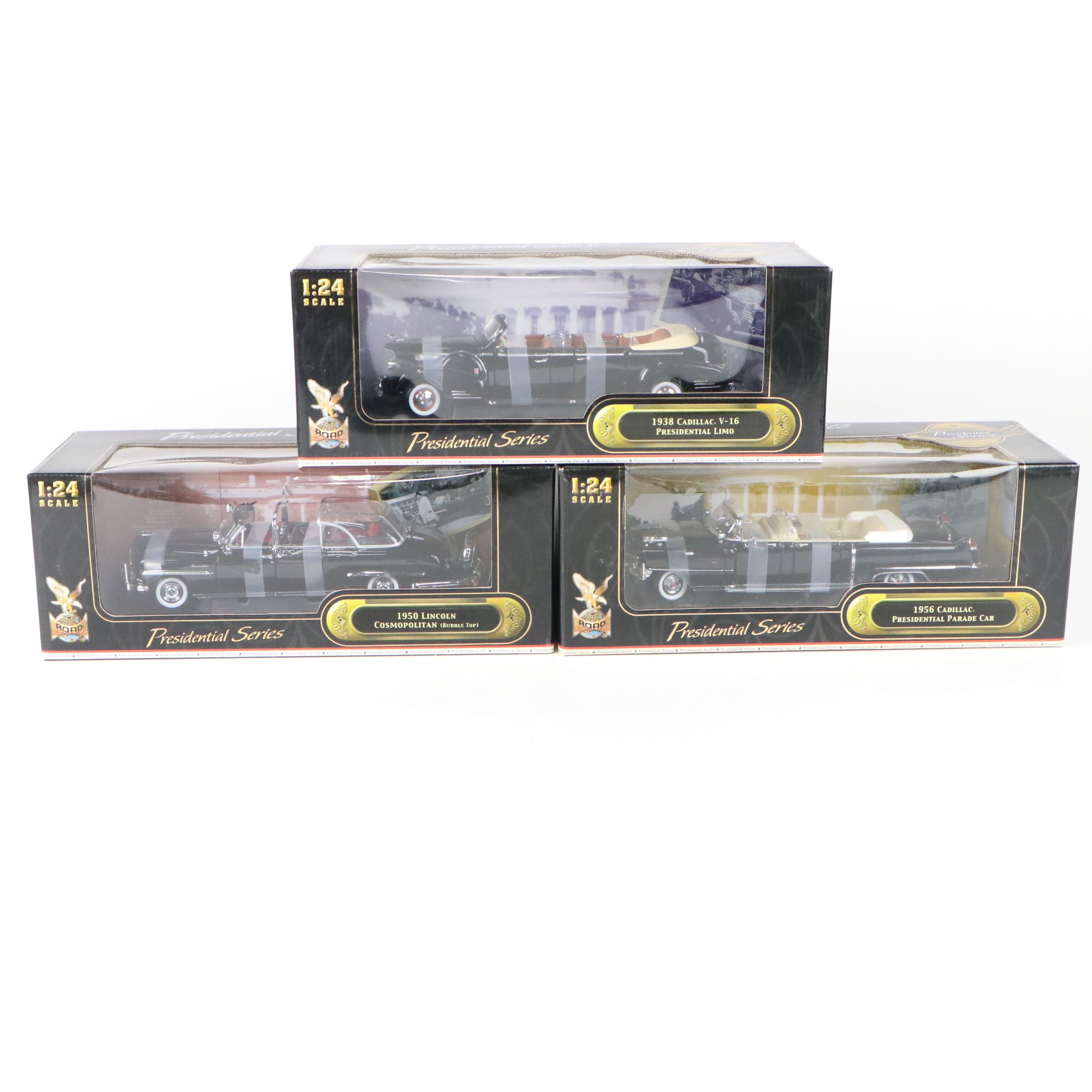 Yat Ming Road Signature Presidential Series Diecast Lincoln and Cadillac Cars
